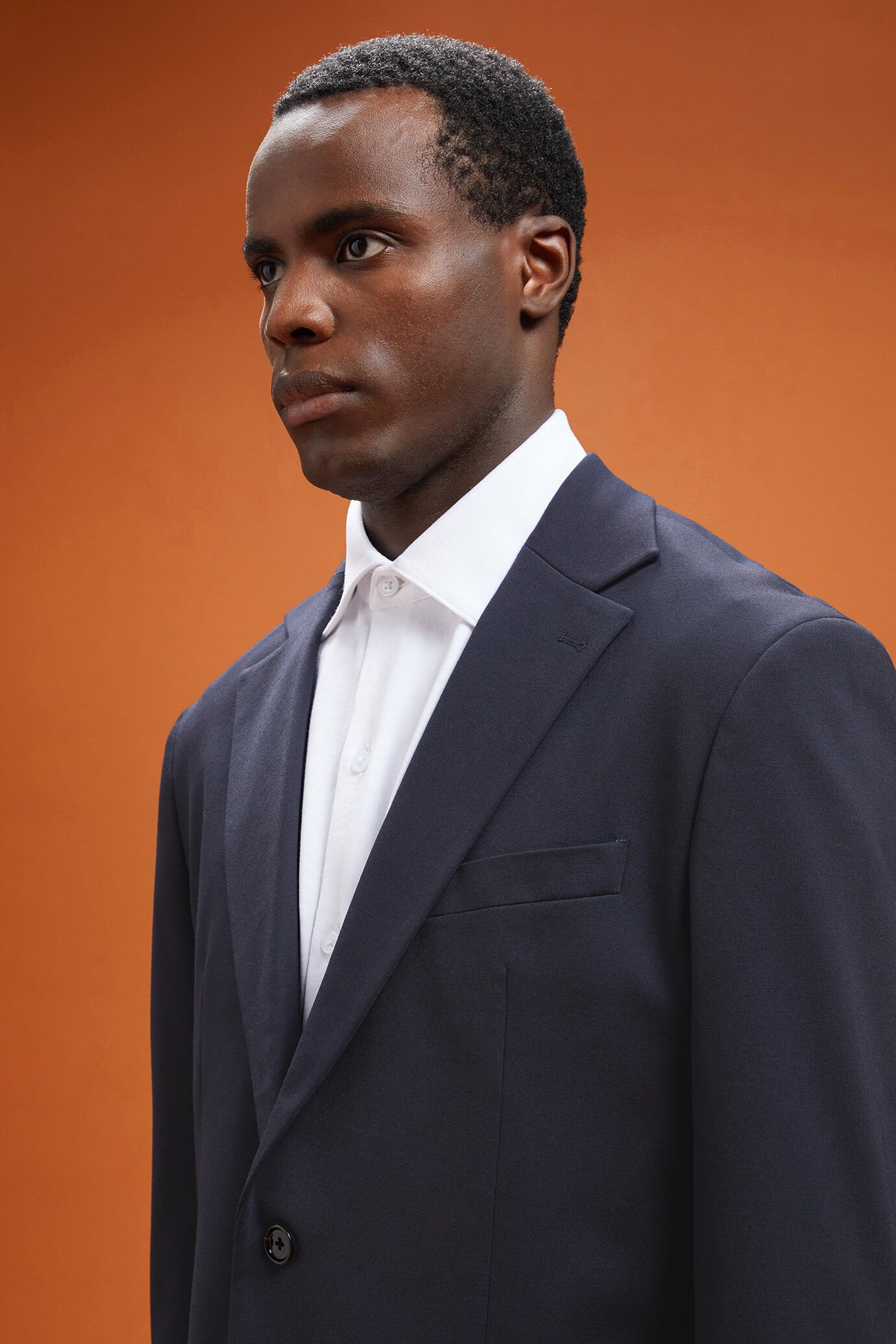 Men's single-breasted jersey jacket in a regular fit image number 3