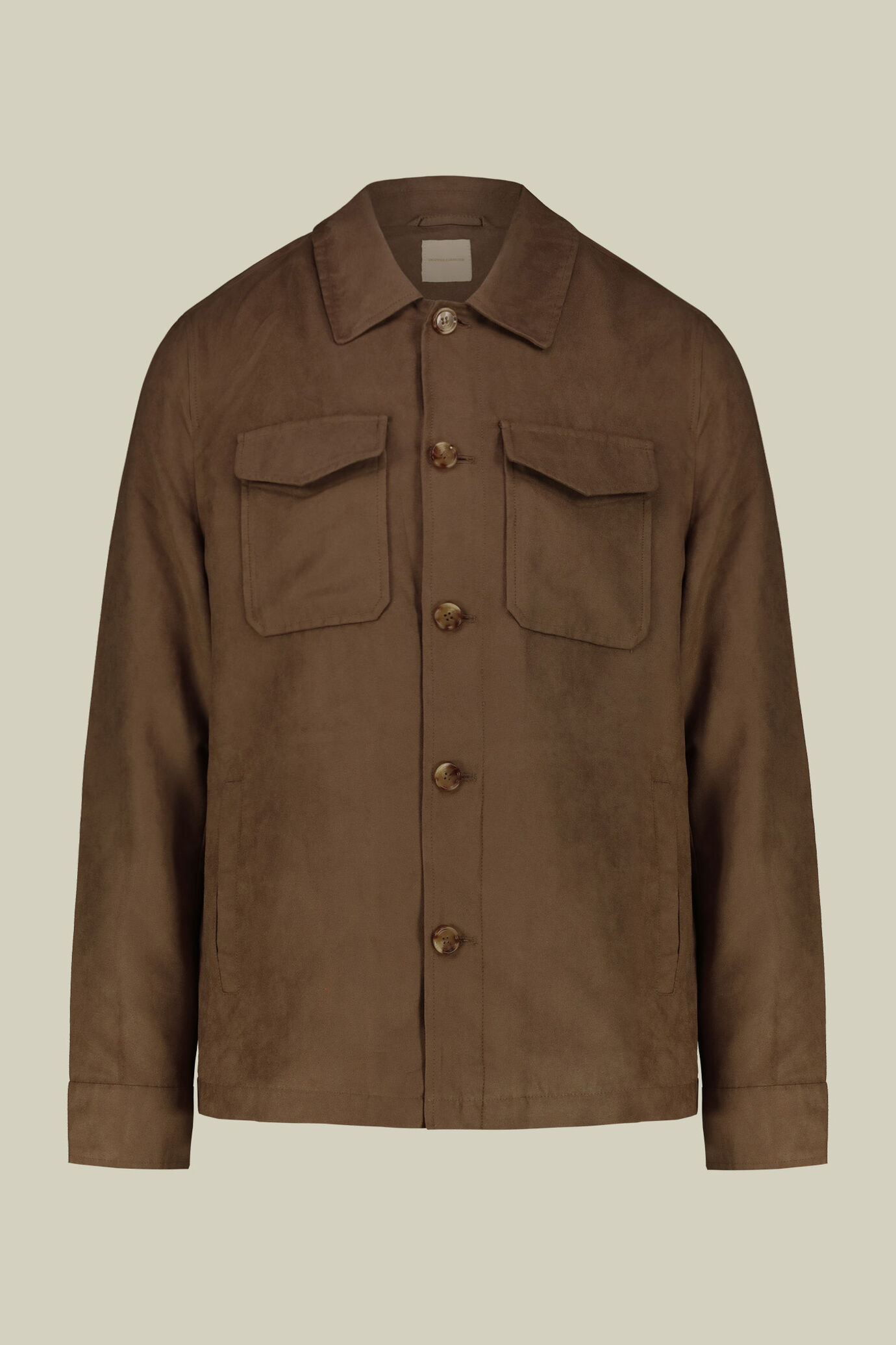 Veste shaket pour homme en simili daim sans doublure, coupe classique