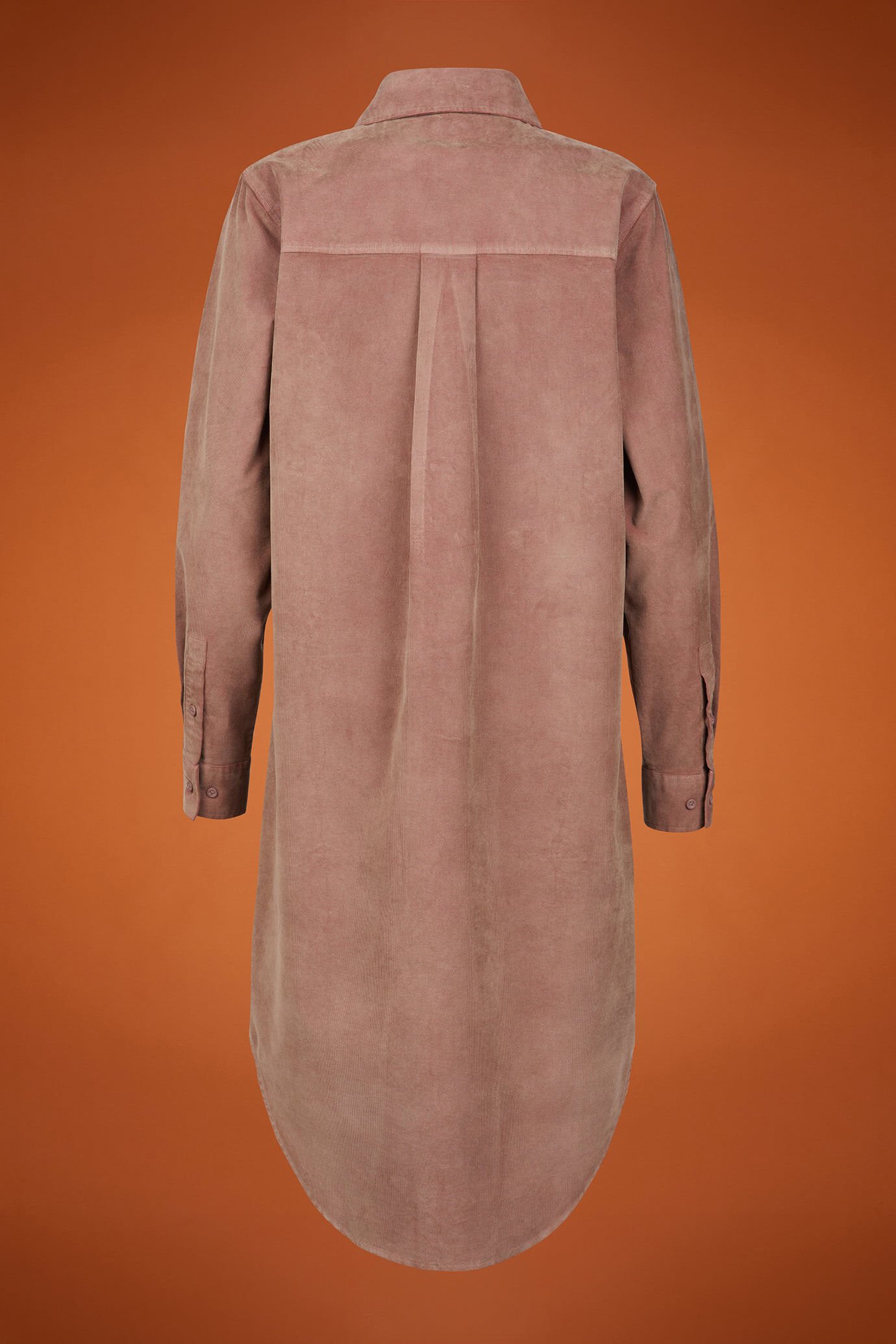 Robe chemise pour femme, coupe classique, en velours milleraies image number 5