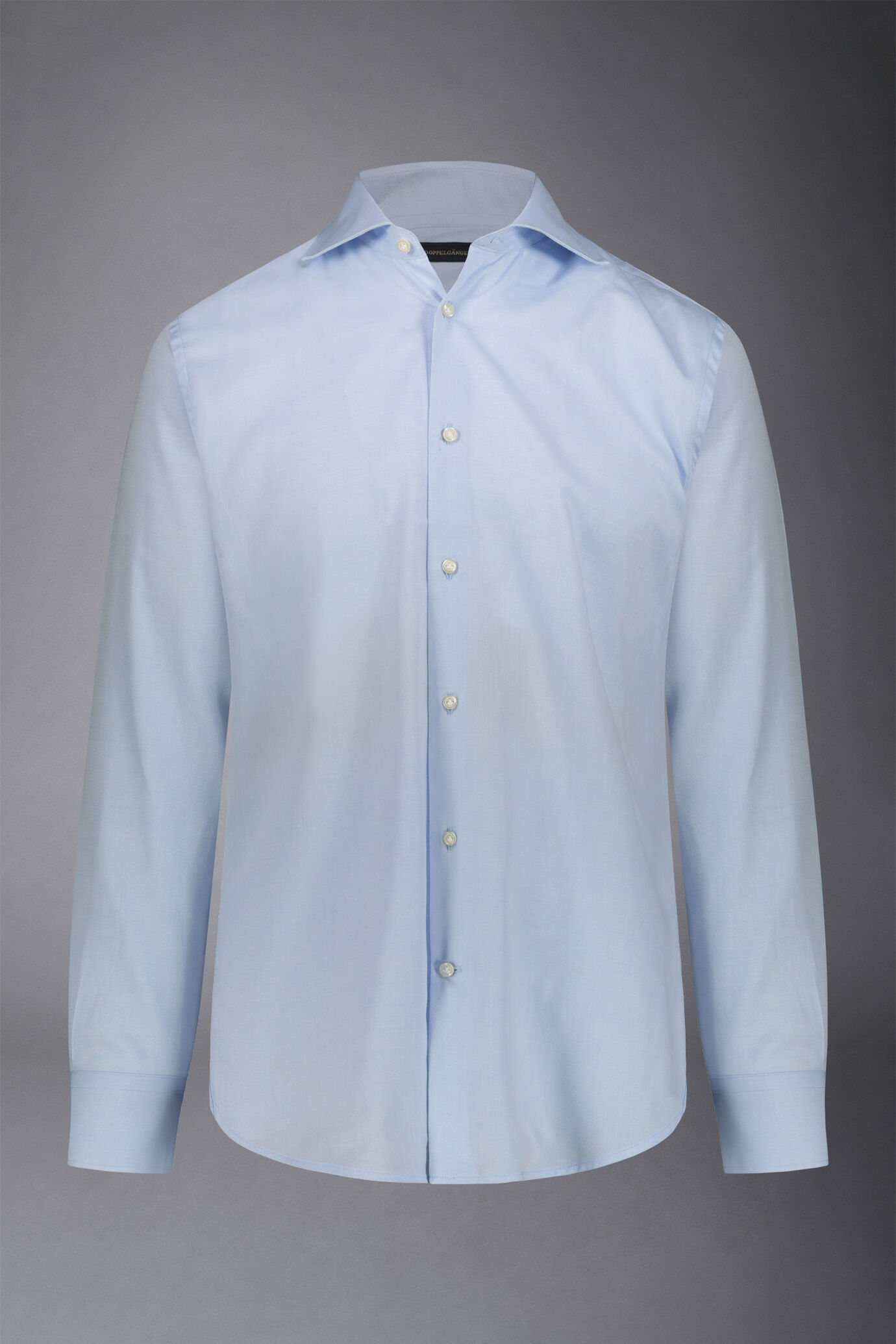 Camicia classica uomo collo francese regular fit tessuto armaturato image number 4