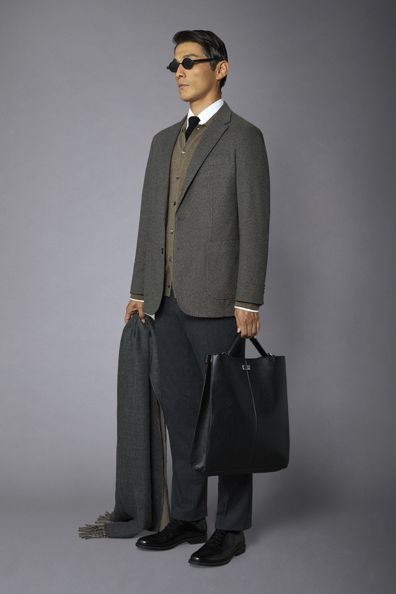 Giacca uomo monopetto in jersey piquet regular fit image number 1