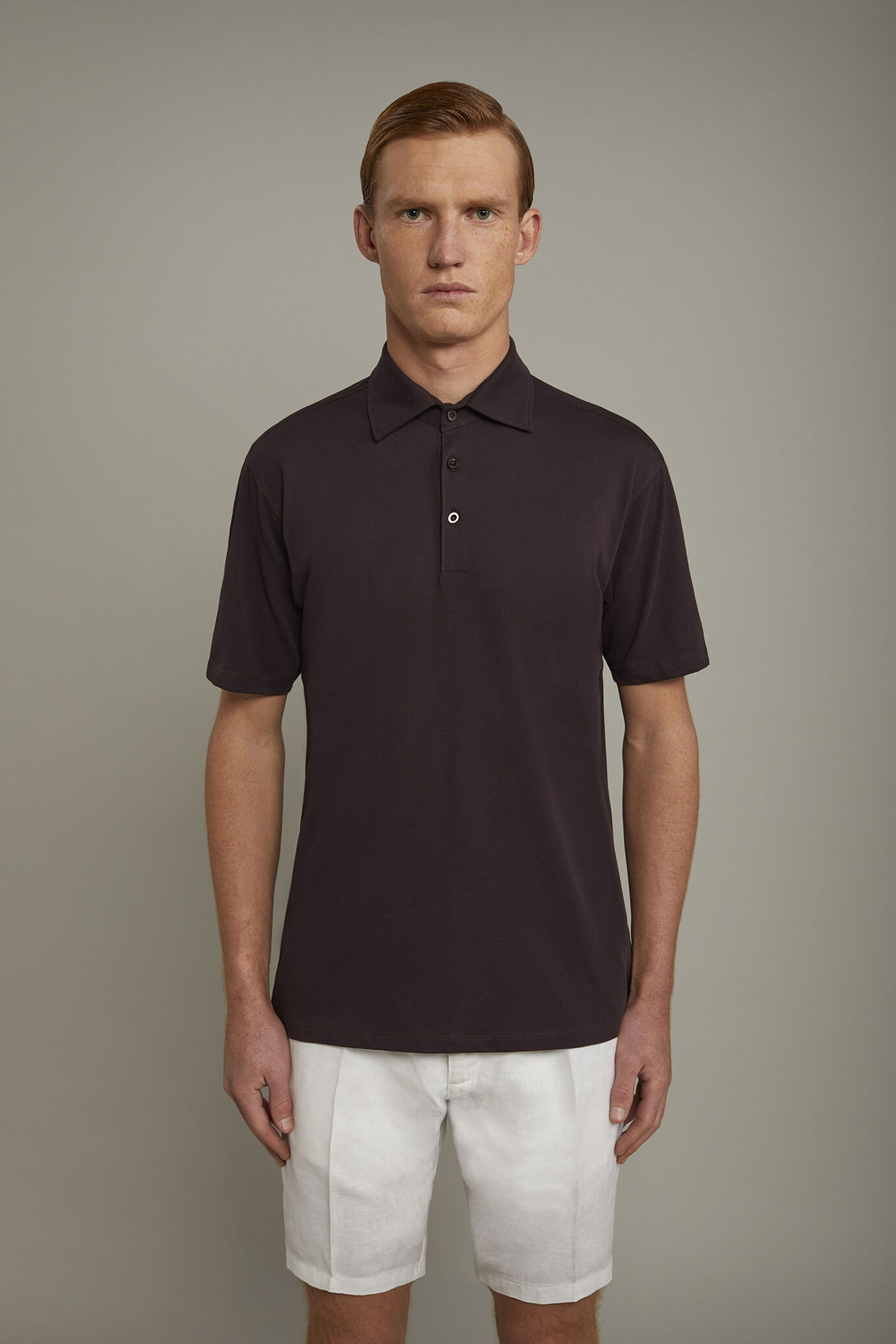 Kurzärmeliges Herren-Poloshirt aus 100 % Supima-Baumwolle in normaler Passform image number 2