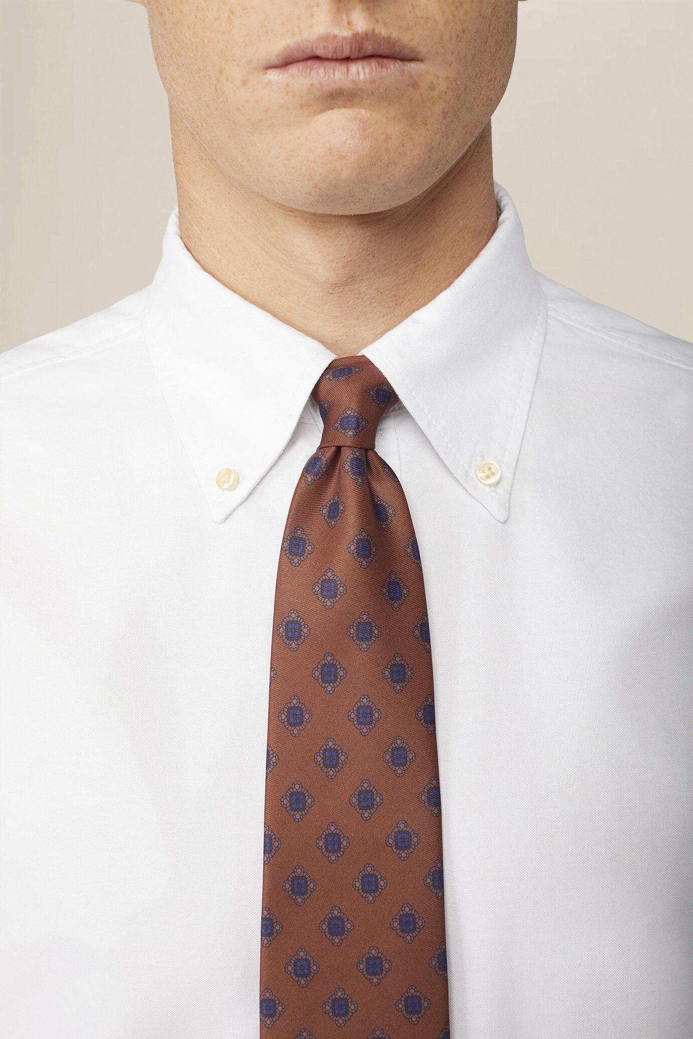 Herrenhemd aus 100 % Baumwolle Oxford, einfarbig, mit Button-Down-Kragen image number 2