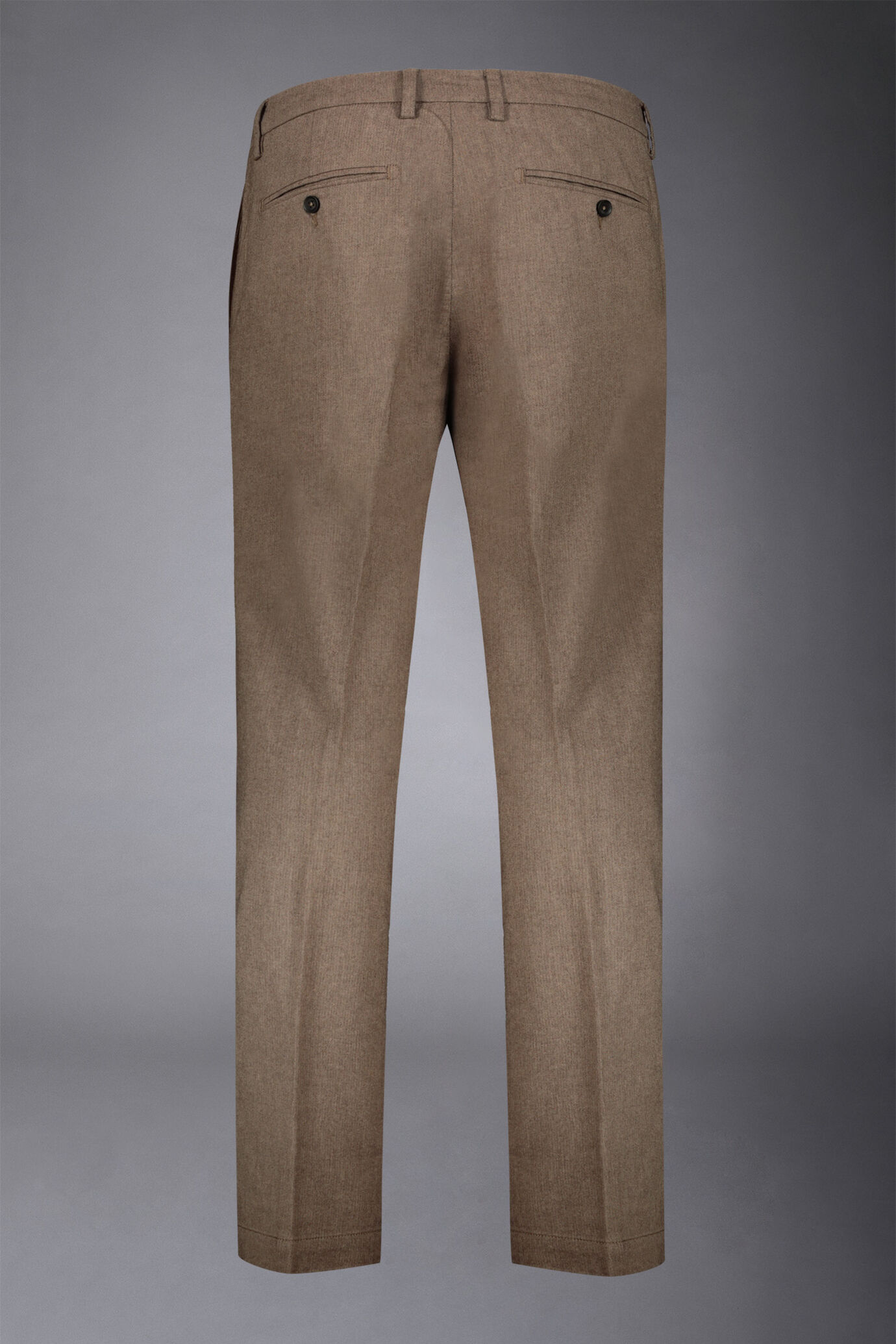 Pantalone chino uomo tessuto in cotone mano lana spinato regular fit image number 5