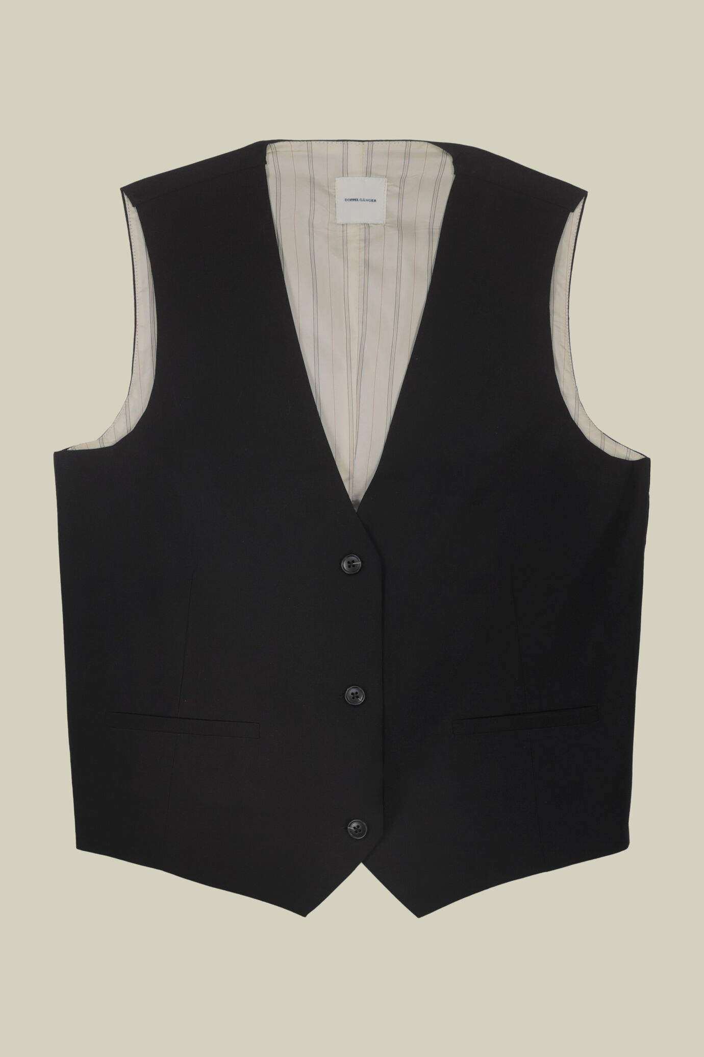 Women's formal waistcoat with striped lining image number 4