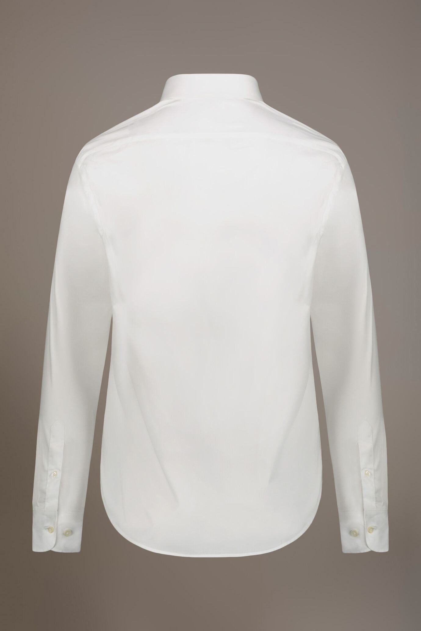 Camicia classica collo francese classic fit tessuto spigato image number 4