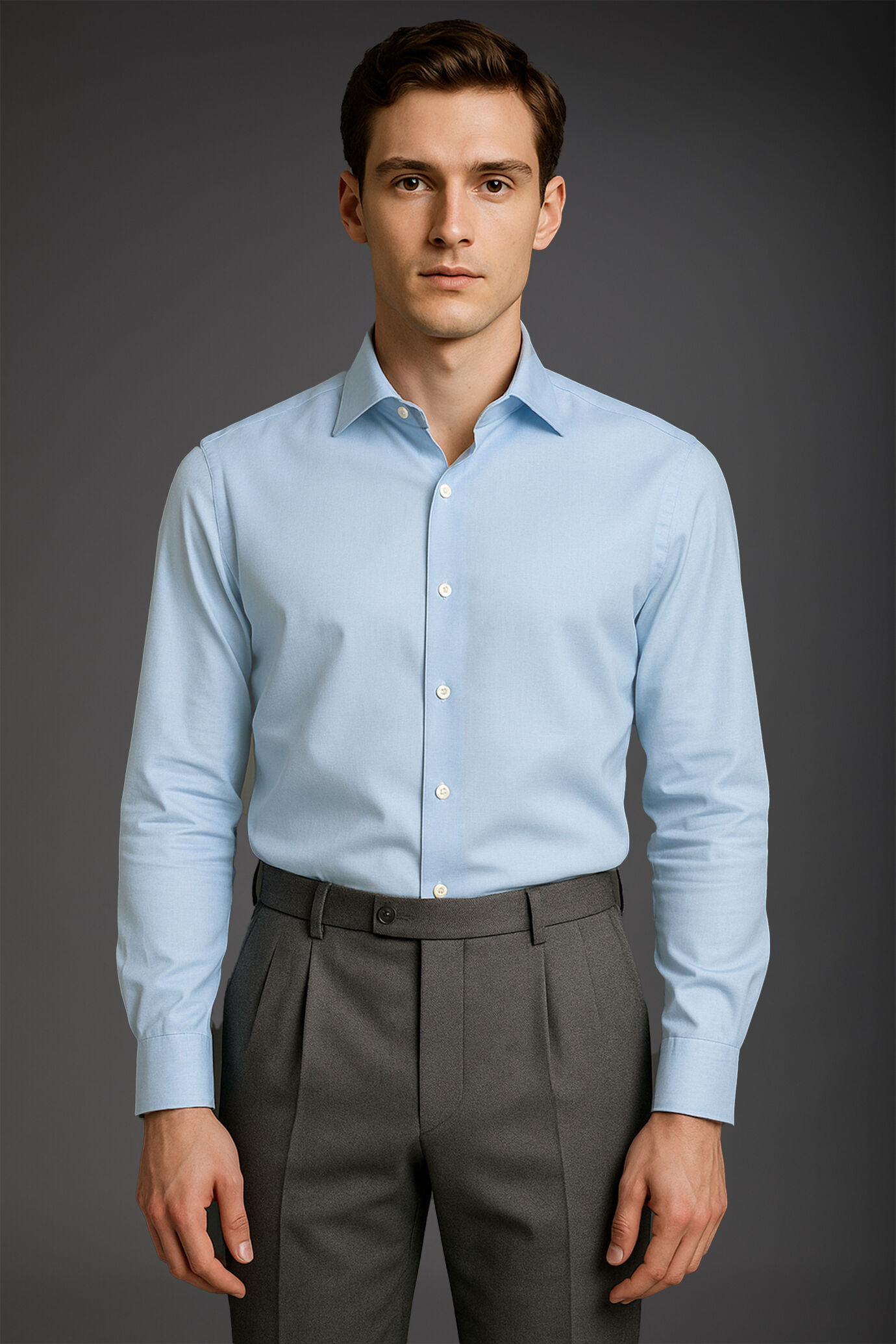 Camicia classica uomo 100% cotone image number 0