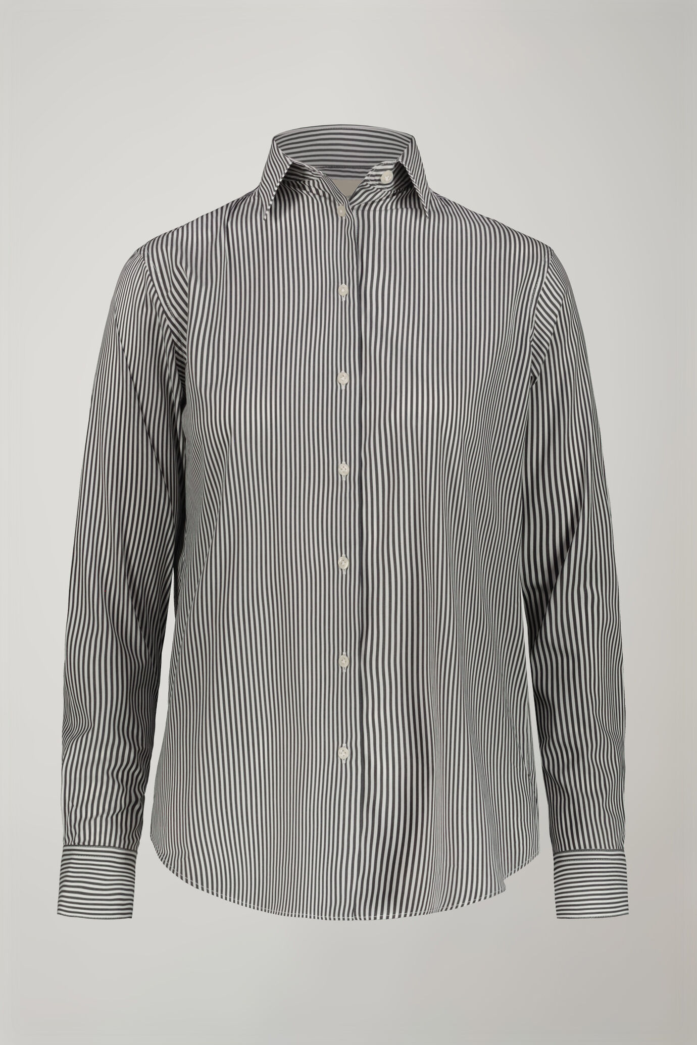 Women's classic striped stretch cotton shirt image number 5