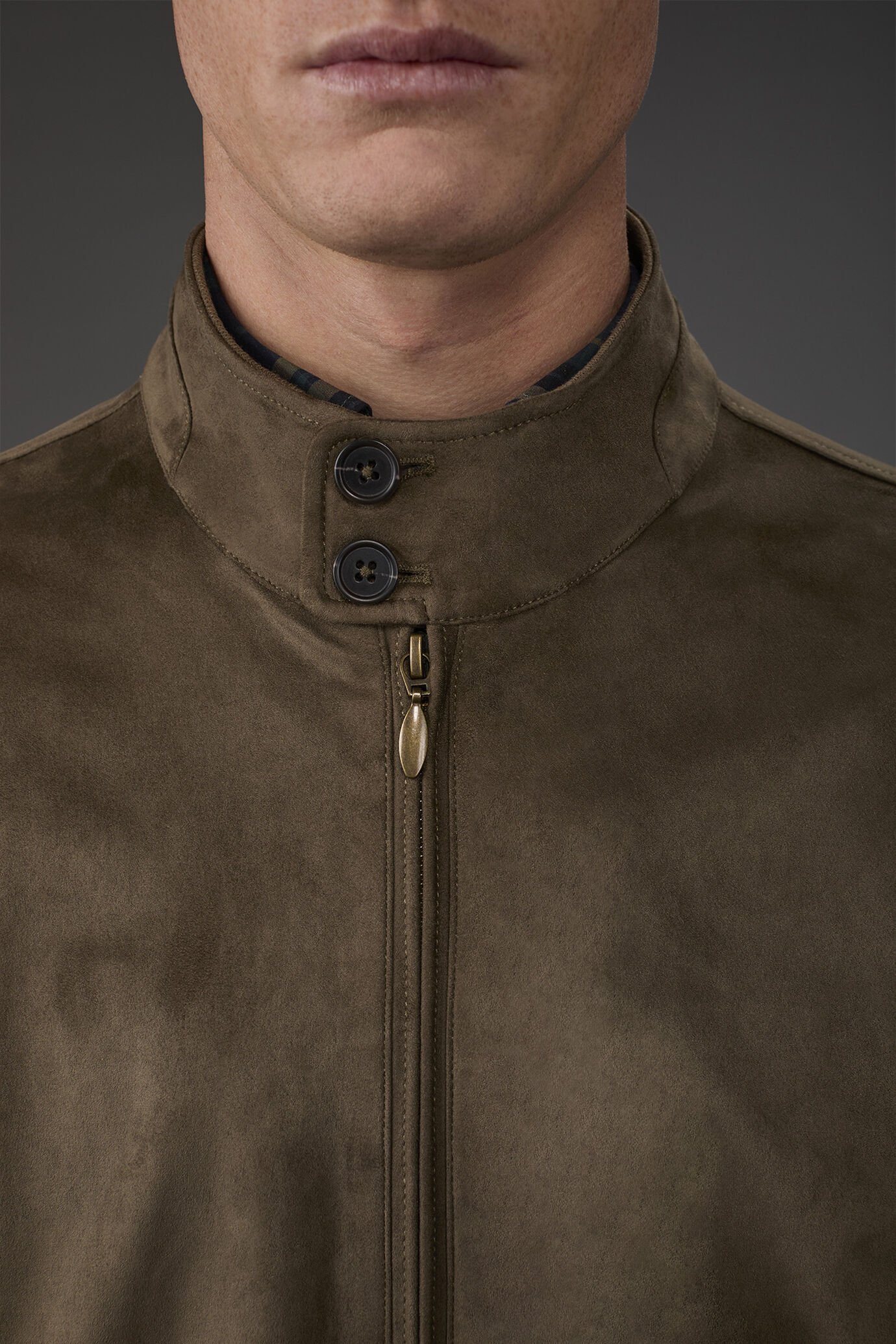 Herrington-Herrensakko aus Kunst-Veloursleder image number 2