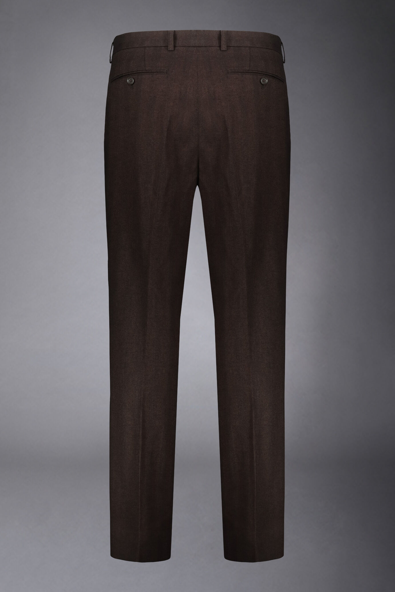 Pantalone uomo senza pinces in cotone stretch tessuto lavato disegno herringbone regular fit image number 5