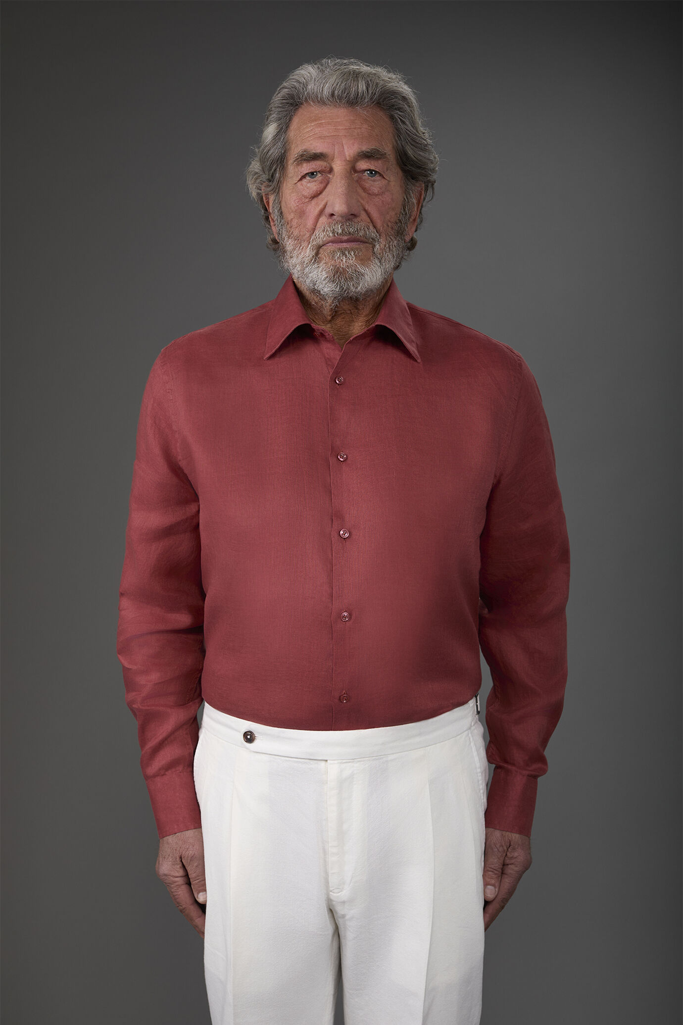 Camicia uomo casual collo classico 100% lino image number 0