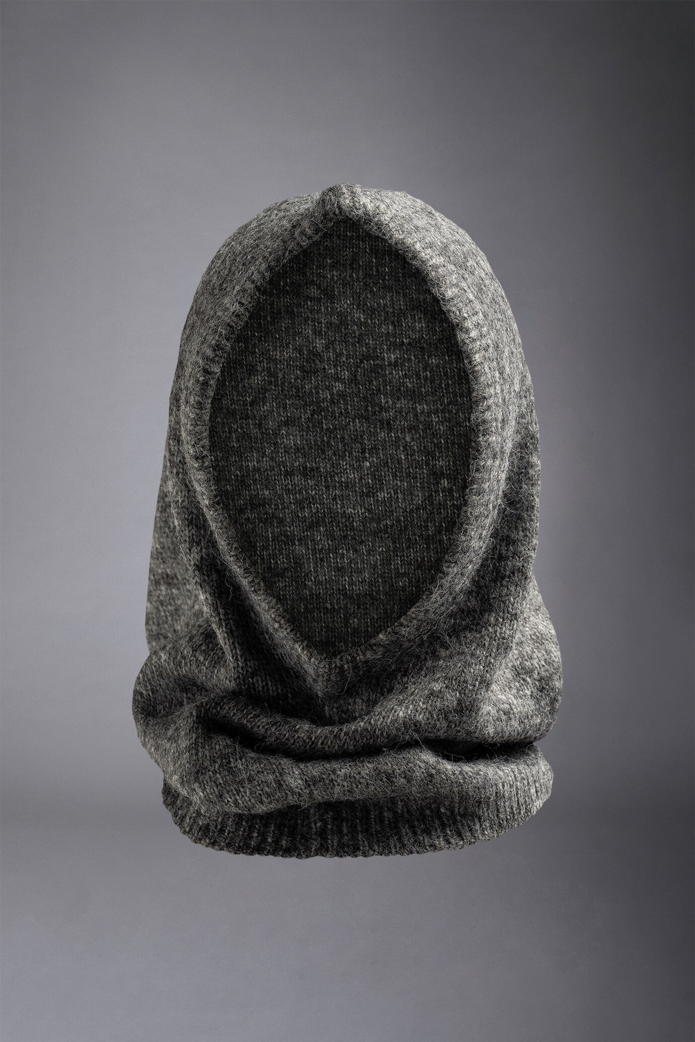 Women's soft knit wool-blend balaclava image number 2