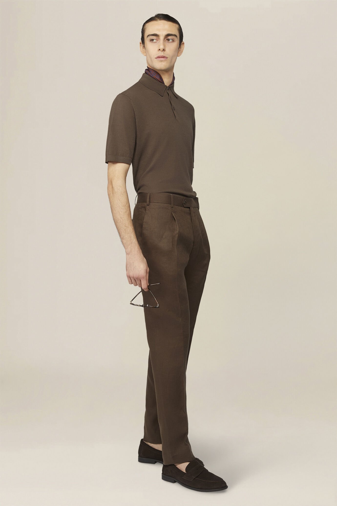 Polo uomo a maglia in 100% cotone regular fit image number 1