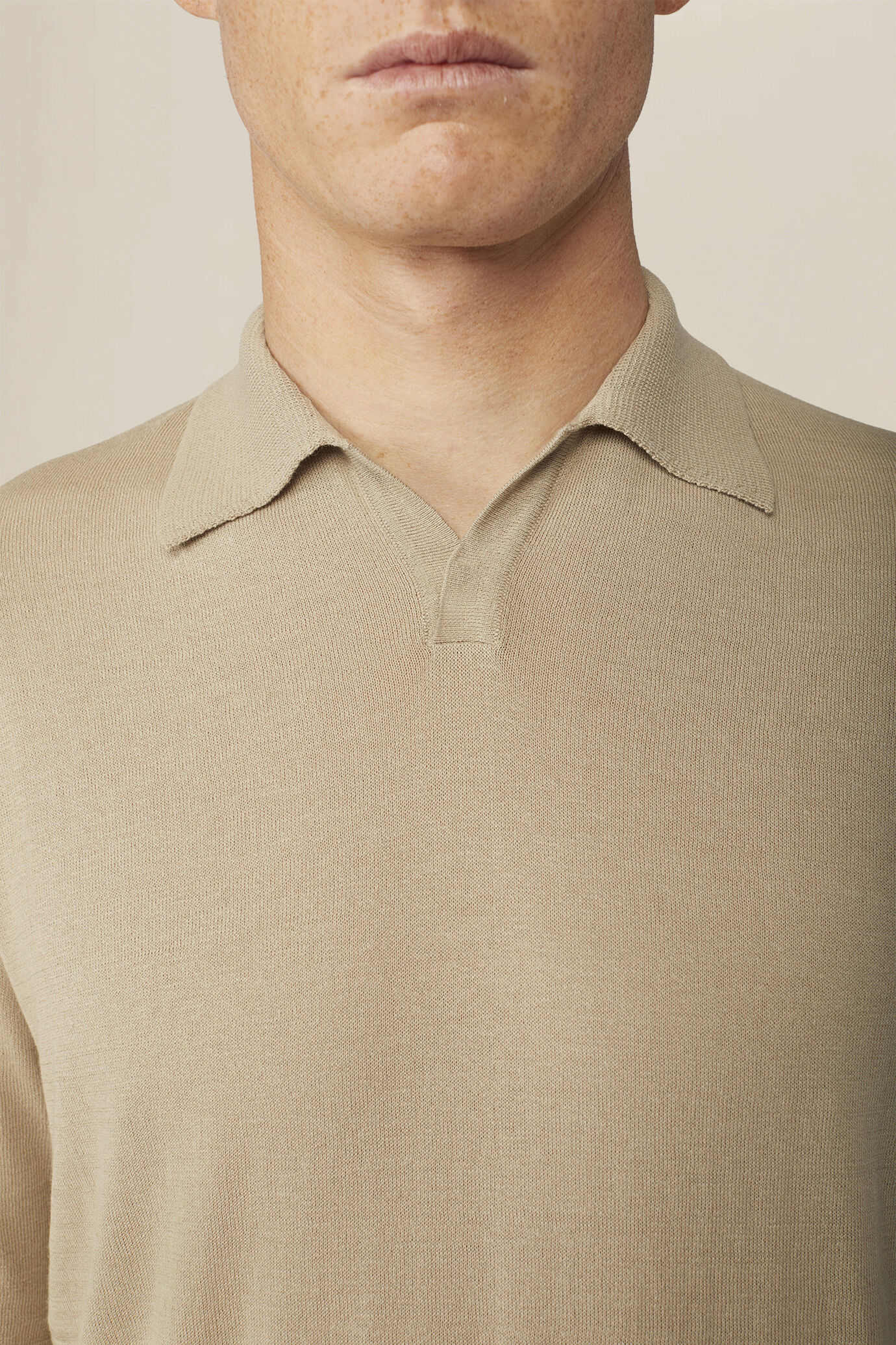 Herren-Polohemd aus 100 % Baumwolle mit Derbykragen