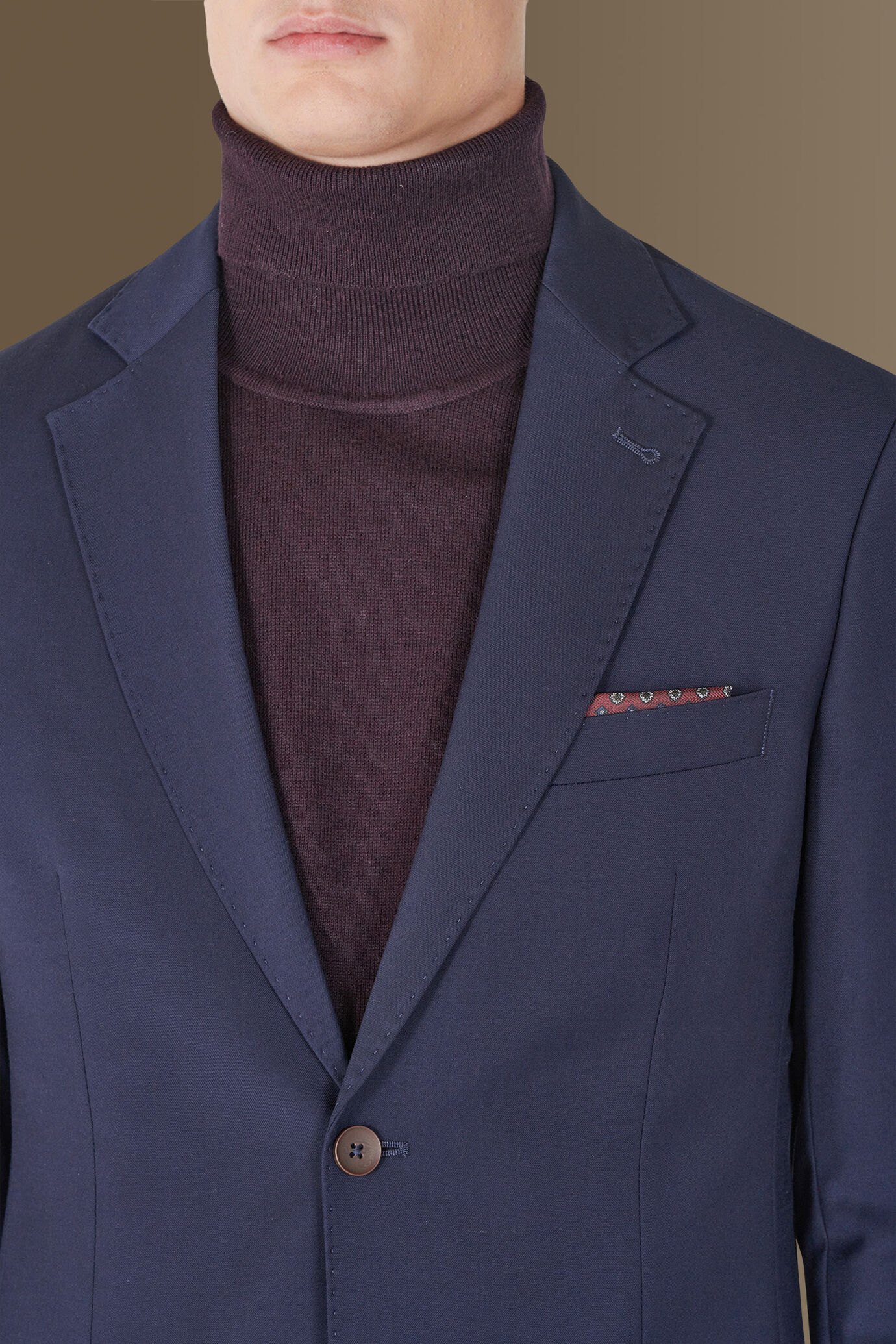 Single-breasted solid color travel suit image number 2
