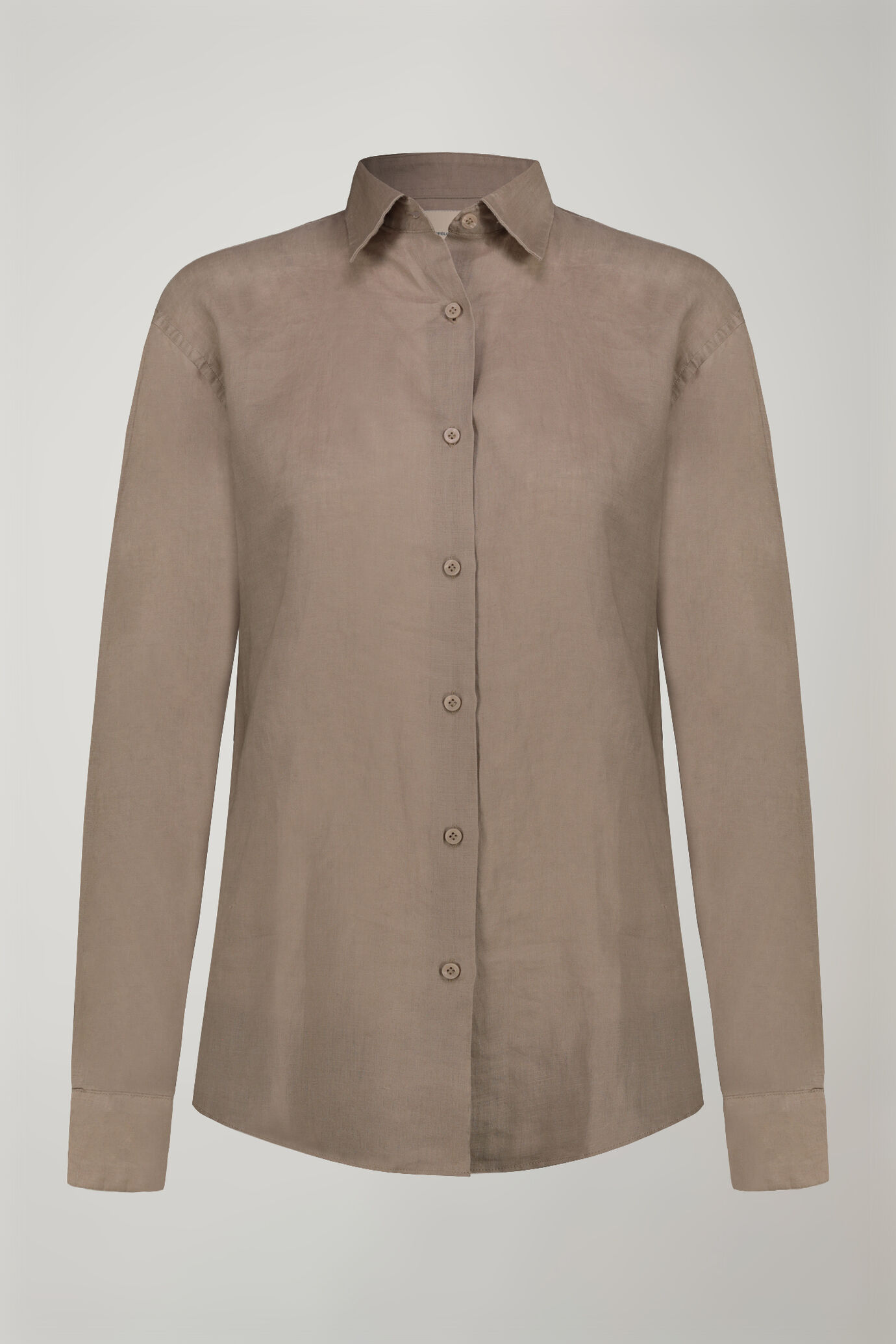 Camicia donna con collo classico 100% lino image number 5