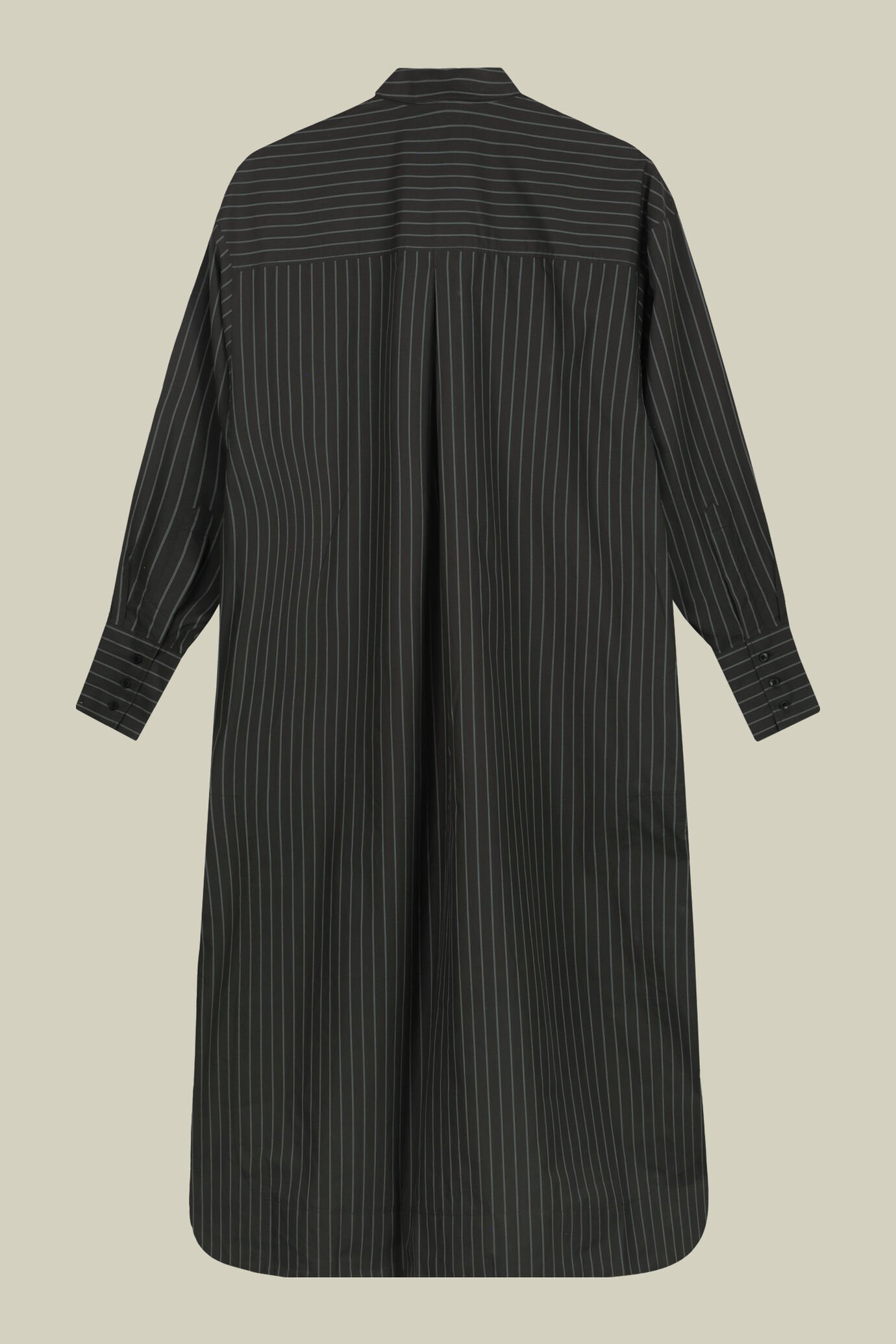 Shirt dress in striped yarn-dyed fabric image number 6