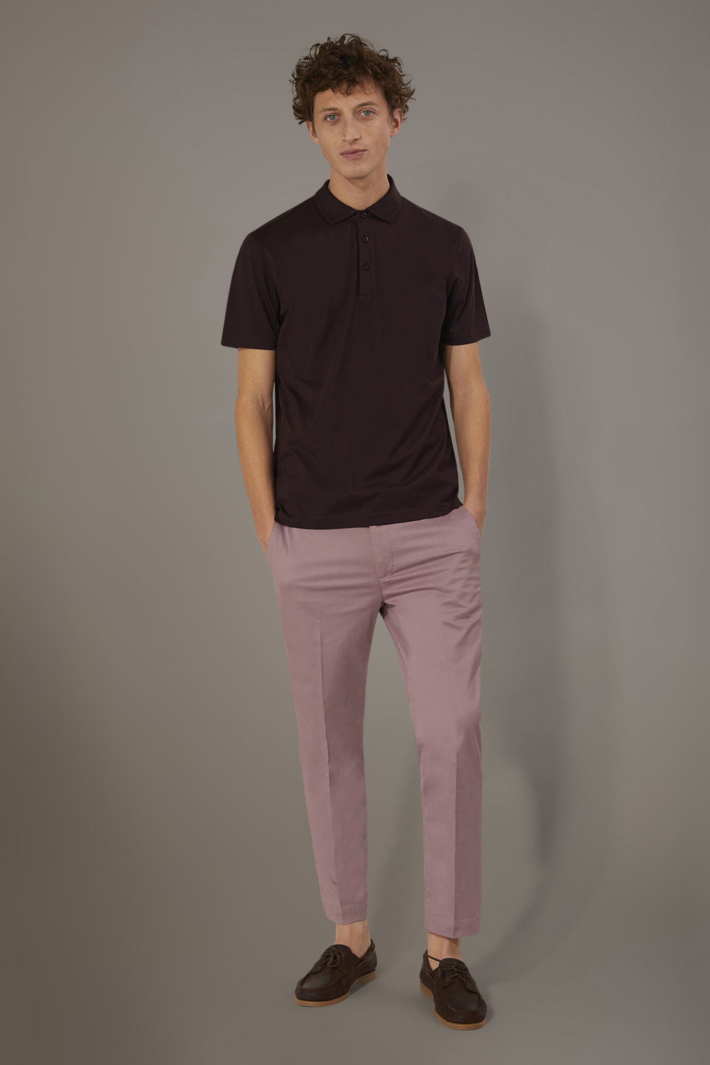 Regular fit trousers in twill construction image number 0