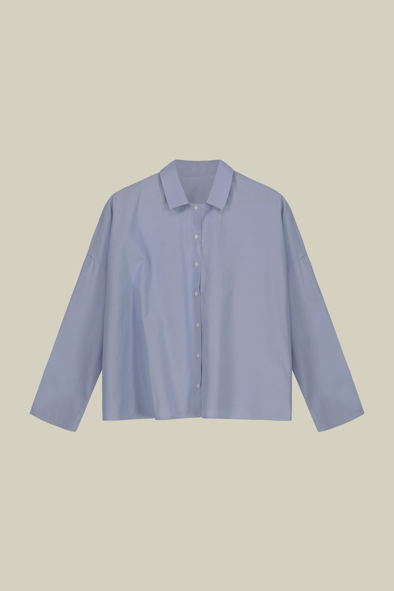 Camicia donna destrutturata con collo francese 100% cotone image number 4