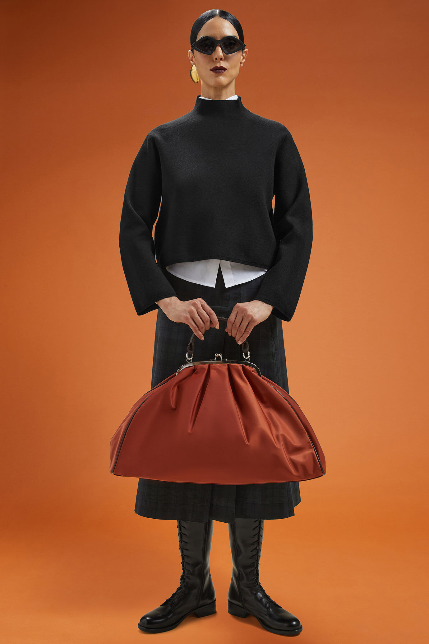 Women's long-sleeved mock polo neck jumper in a regular fit image number 2