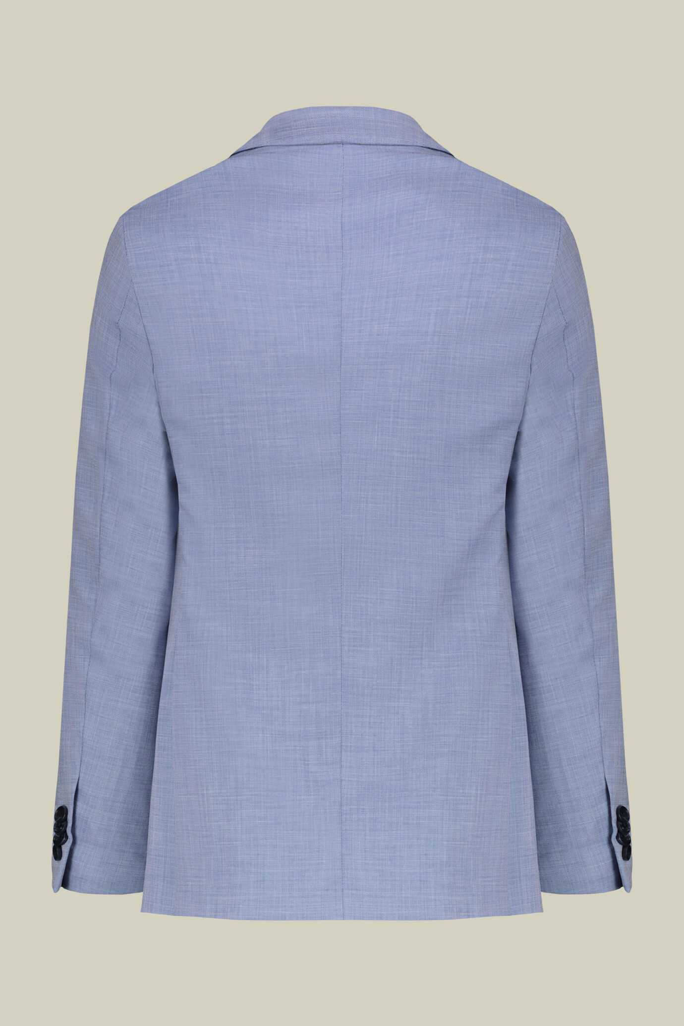 Costume homme à un bouton, tissu grisaille, coupe regular