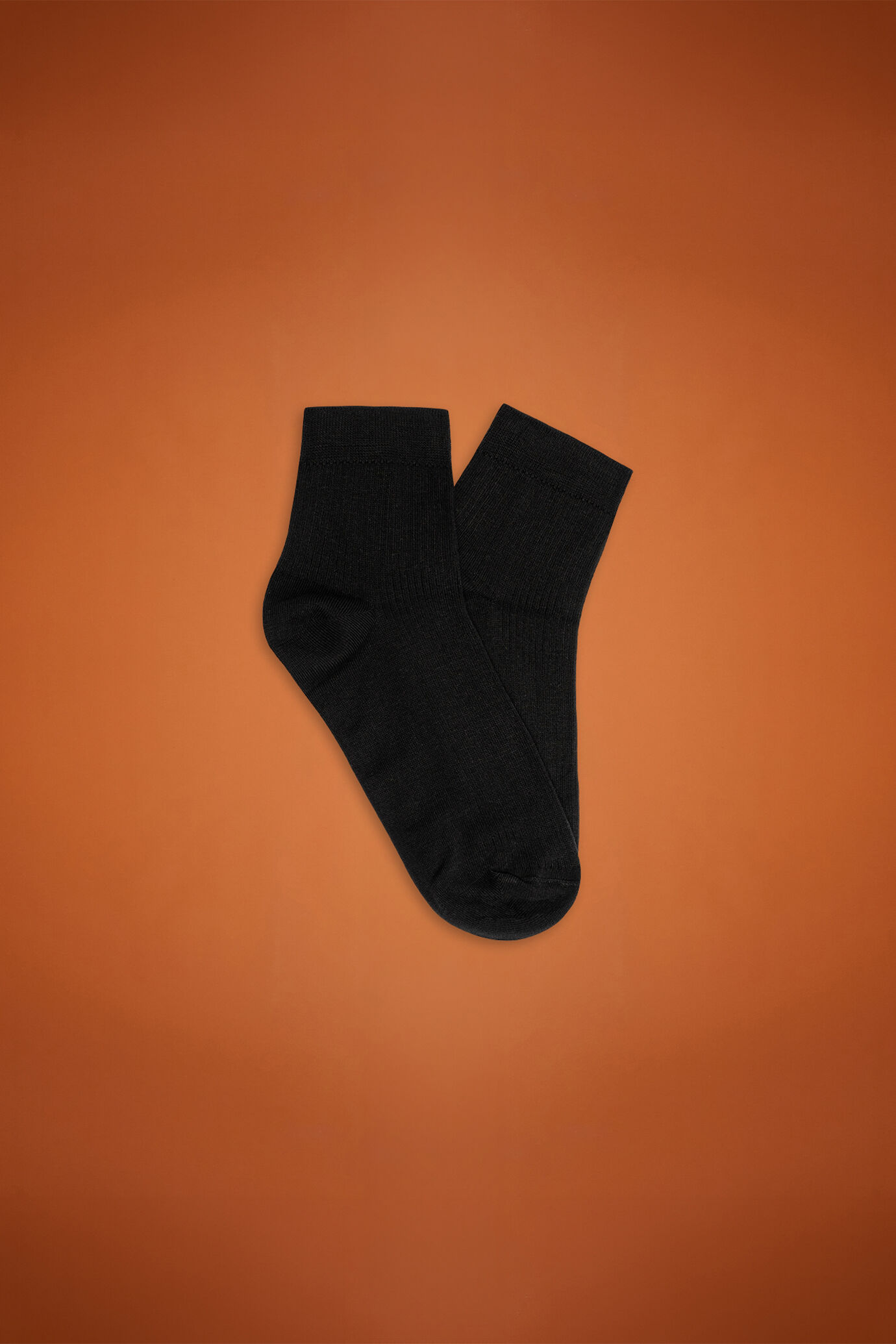 Calza donna made in Italy in misto cotone tinta unita a coste