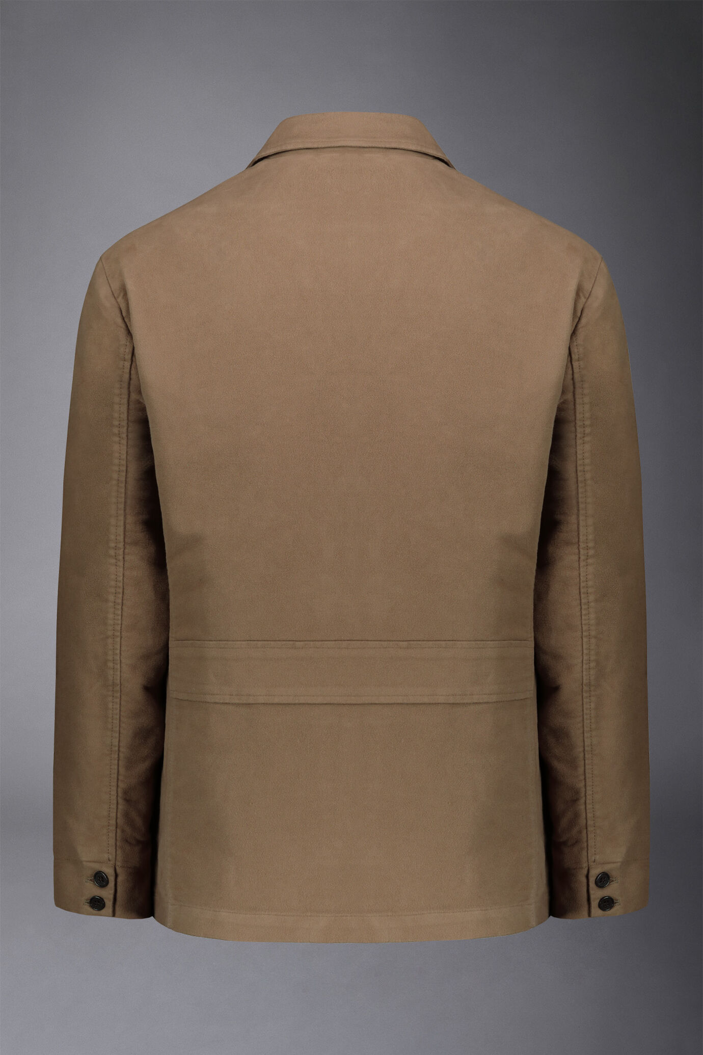Genderless field jacket in plain moleskin regular fit image number 9