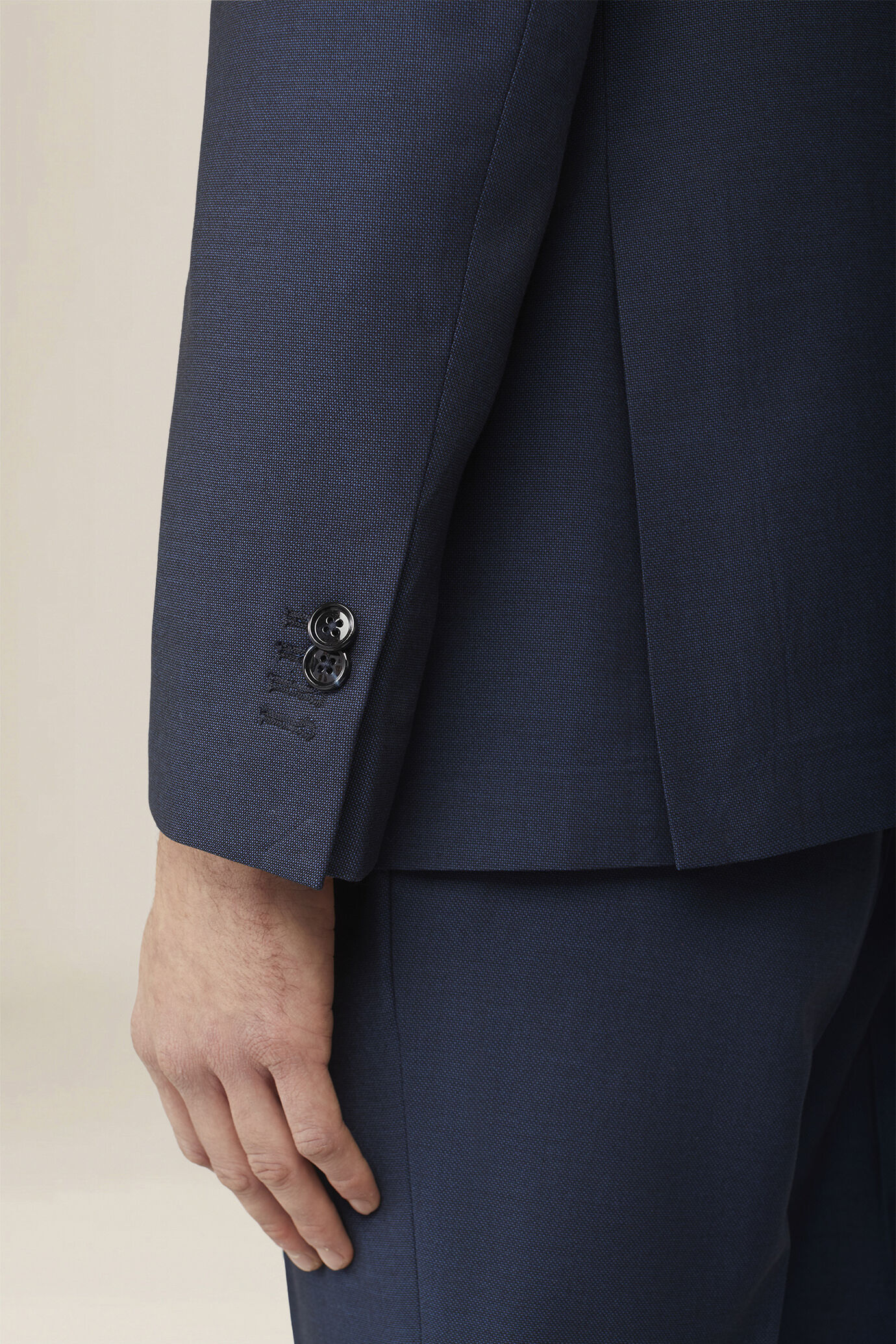 Men's single-breasted regular fit pheasant eye fabric suit image number 3