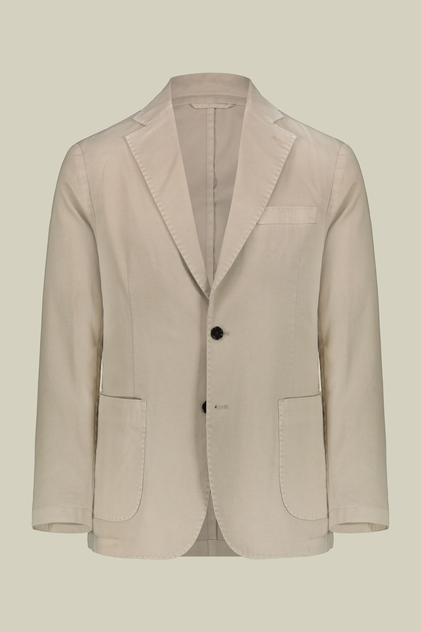 Men’s unlined single-breasted blazer and patch pockets in solid color regular fit image number 0