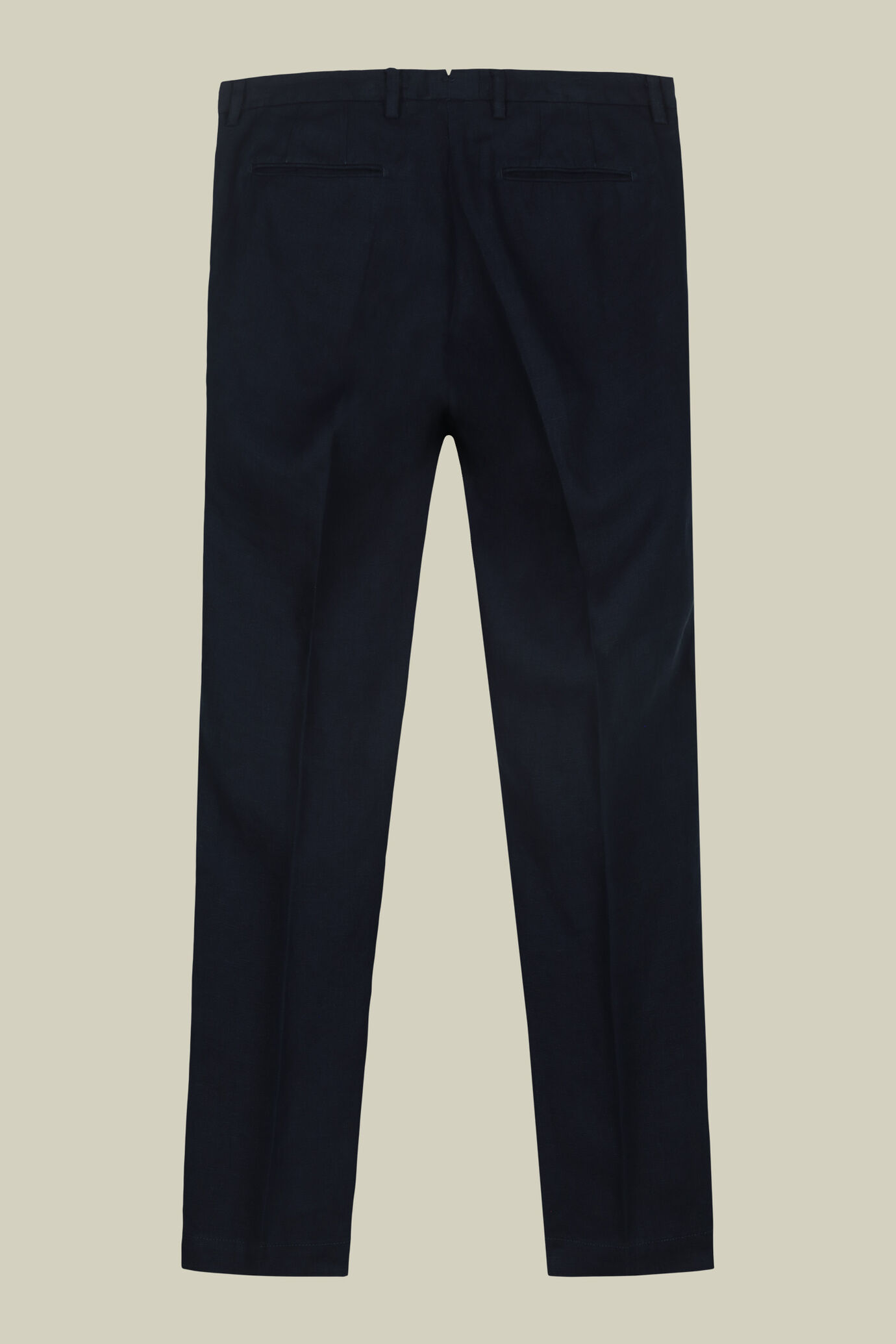 Herrenhose mit 100% Leinen zwei kleinen Bügelfalten und verdeckter Knopfleiste image number 5