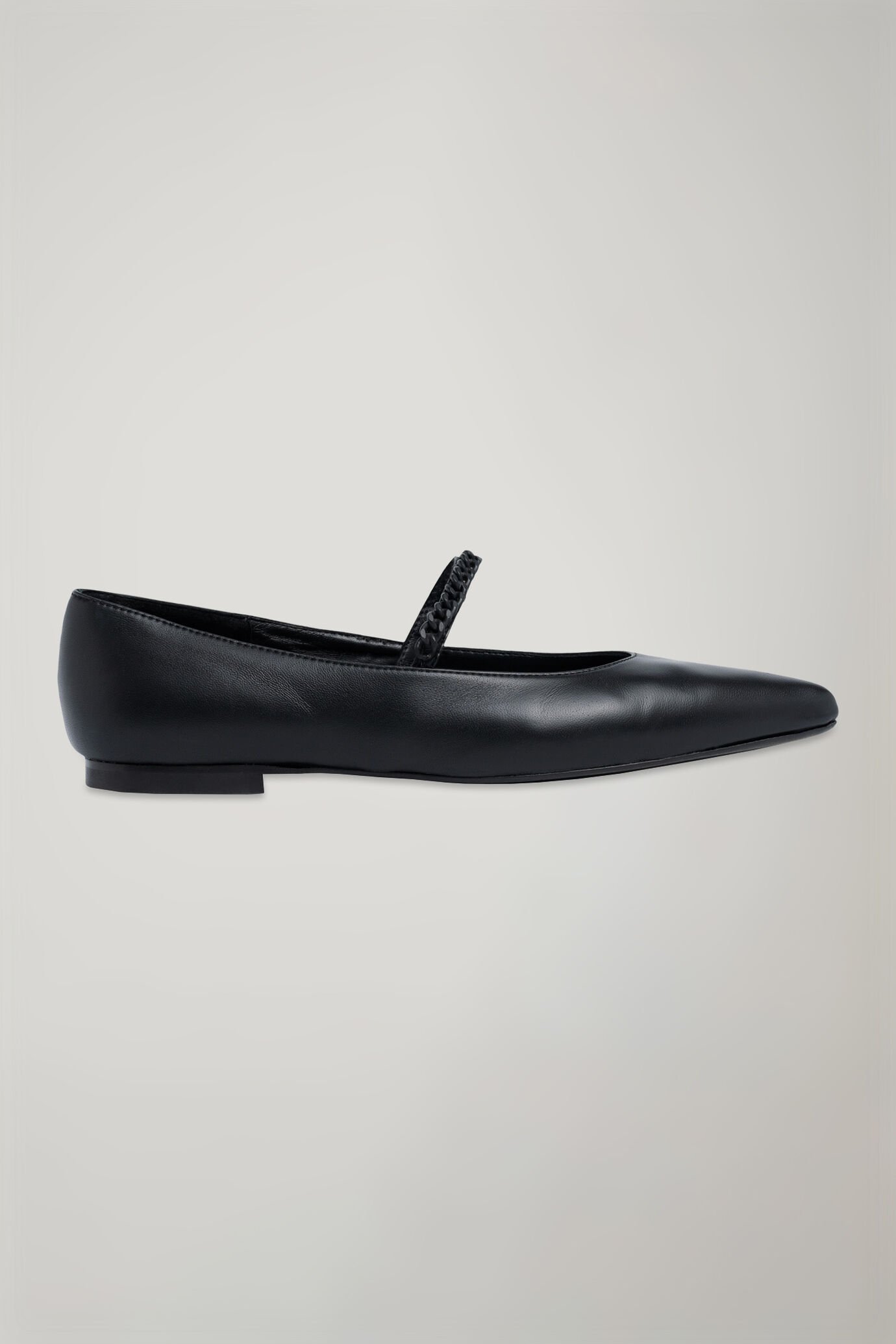 100% leather pointe ballerina shoes image number 2