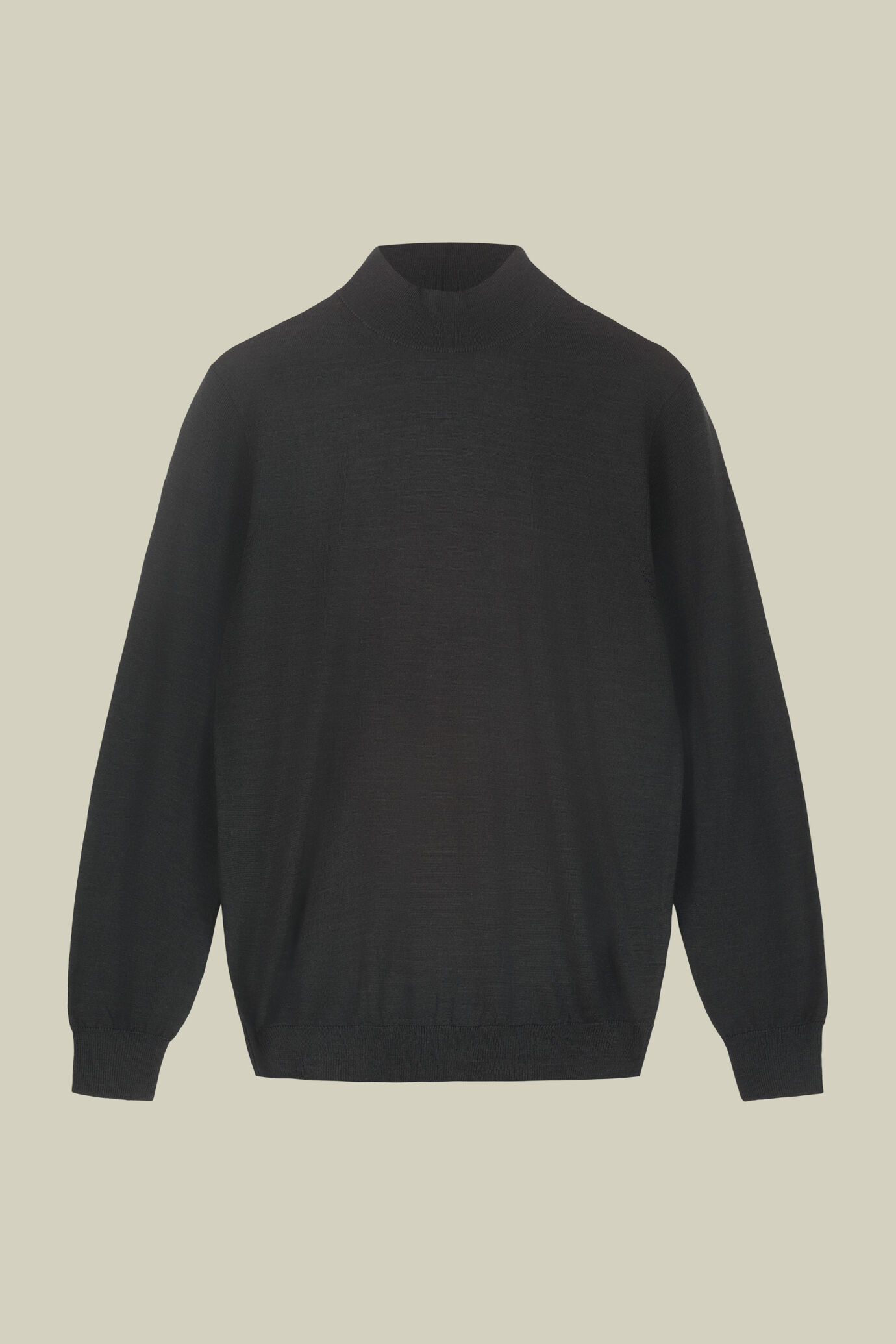 Men's 100% merino wool turtleneck jumper regular fit image number 4