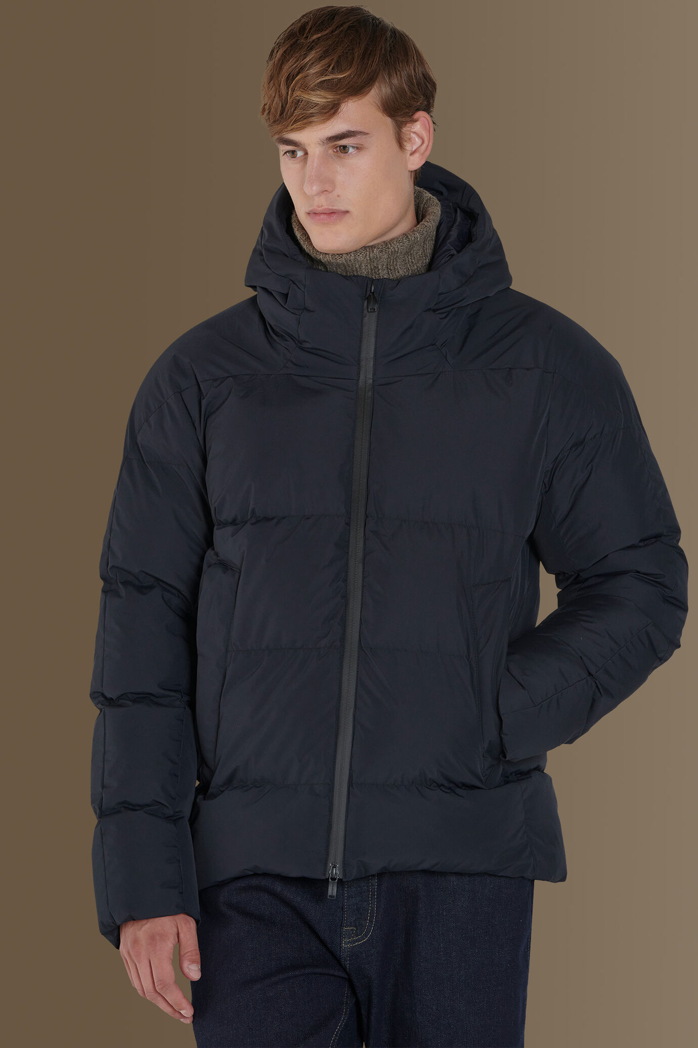 Quilted padded jacket poly tech image number 1