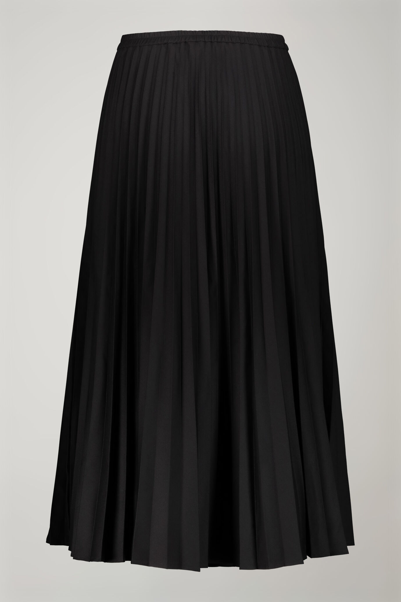 Women's long skirt plissè with elastic waistband image number 1