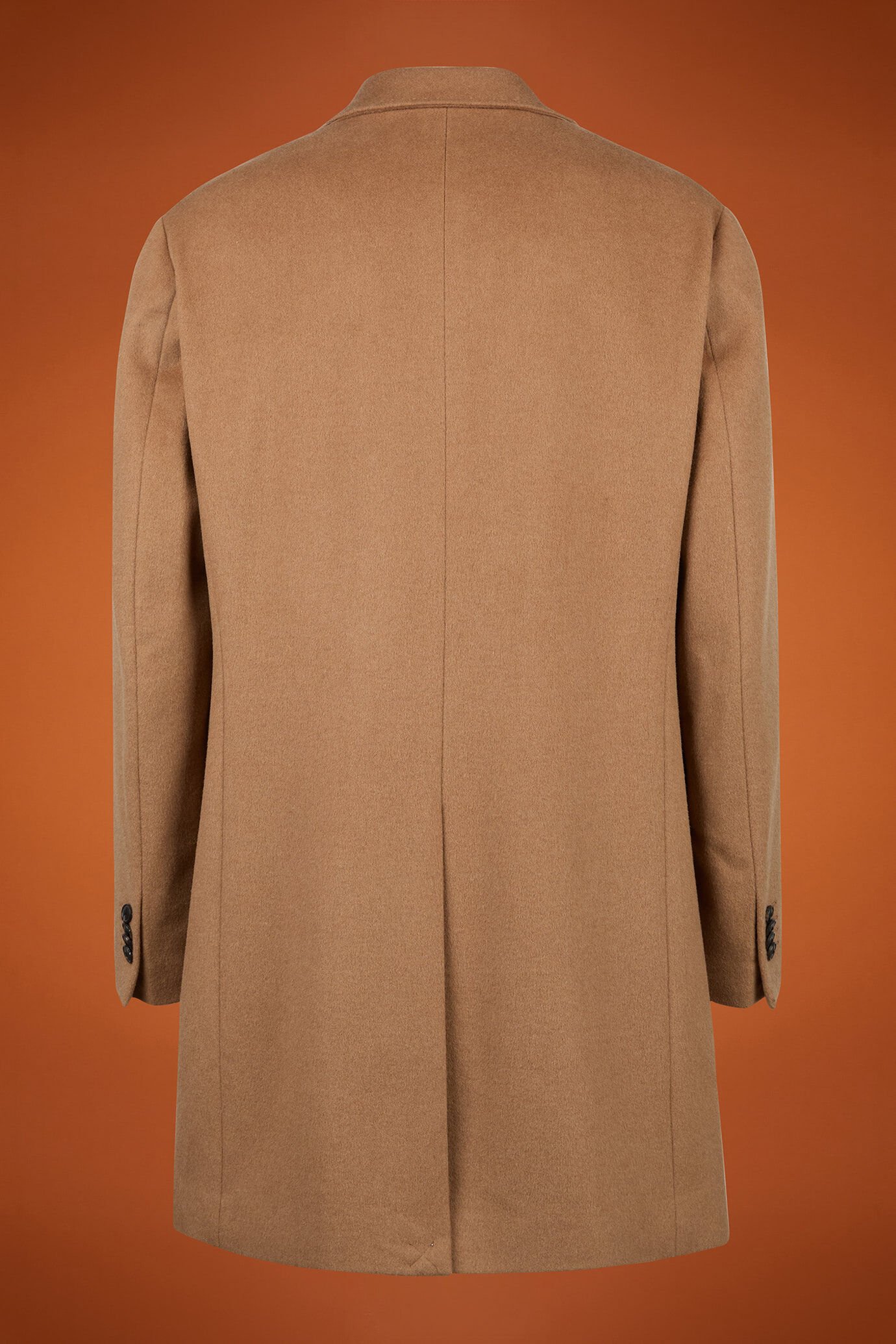 Men's regular fit single-breasted classic coat in a wool blend image number 5