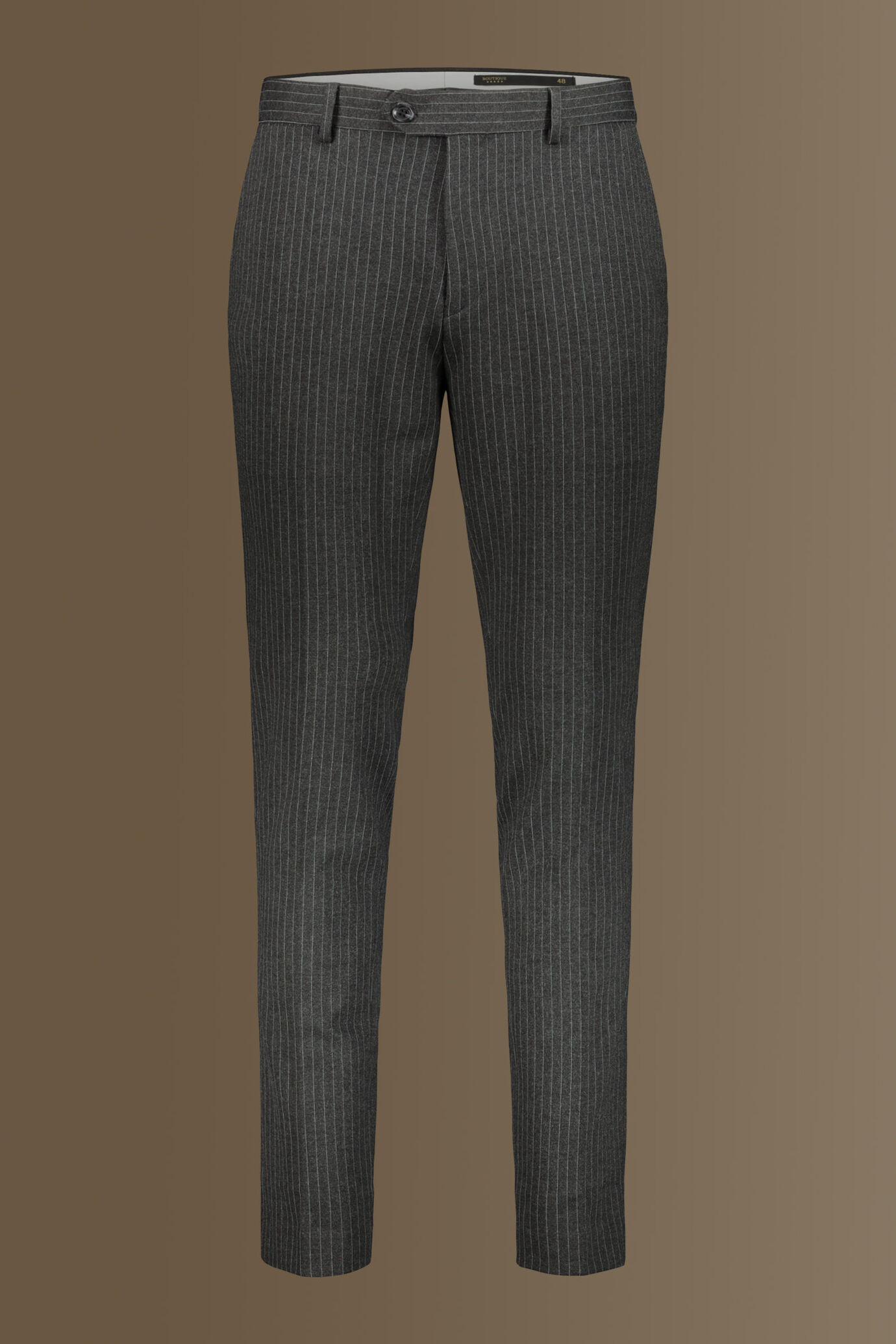 Single-breasted pinstripe jersey fabric suit image number 7