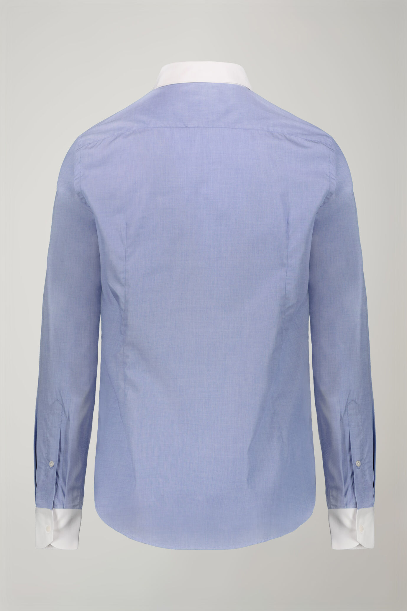 Men's shirt classic collar 100% cotton fil-a-fil regular fit fabric image number 6