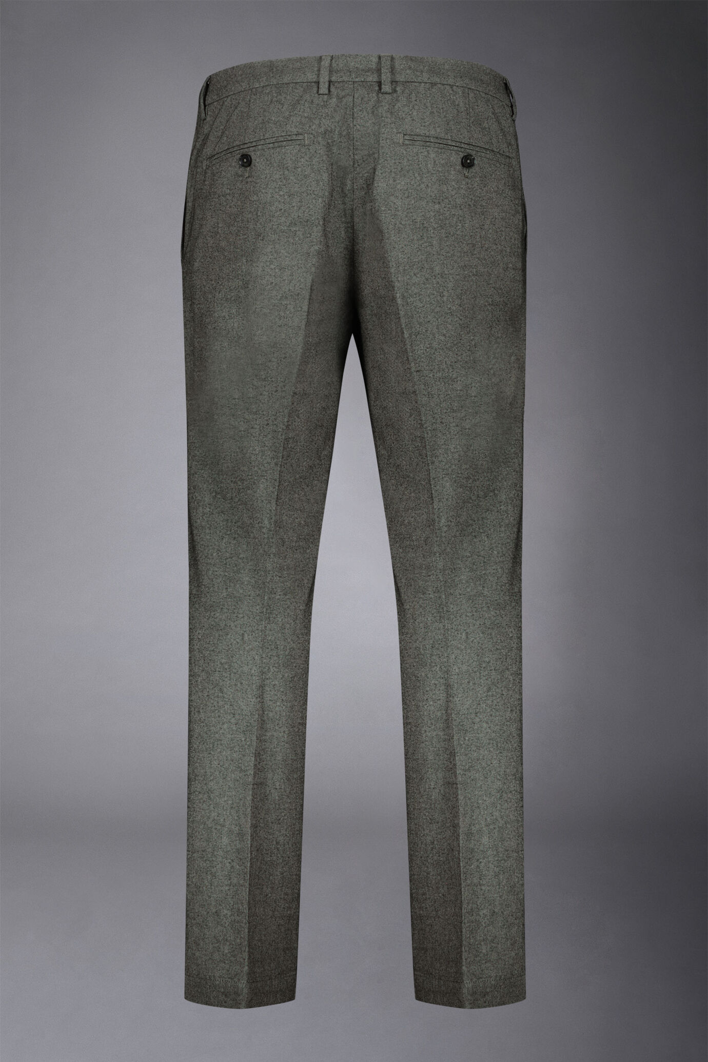 Pantalon chino en tweed de coton et laine regular fit image number 5