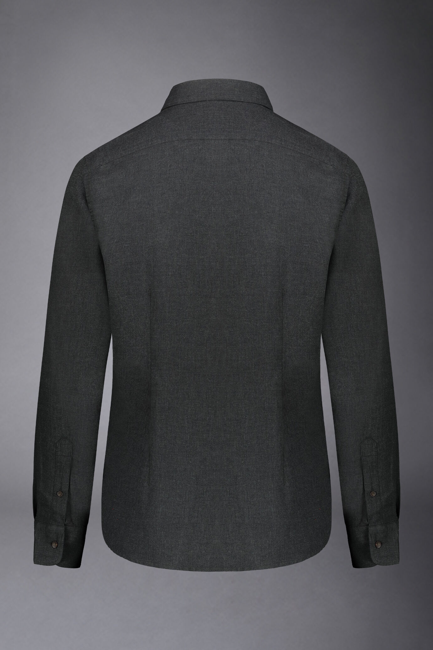 Men's casual shirt with french collar comfort fit herringbone flannel fabric image number 5