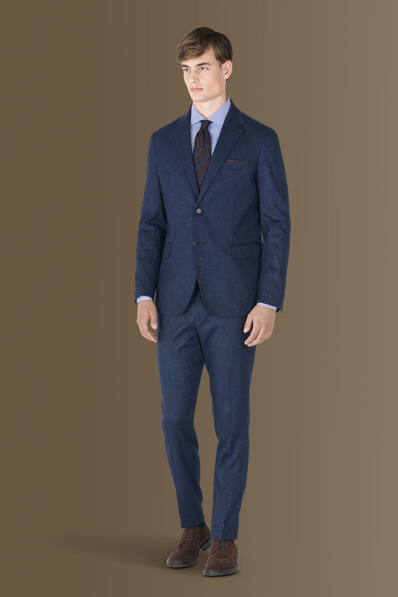 Single breasted suit with trousers with classic ham image number 0