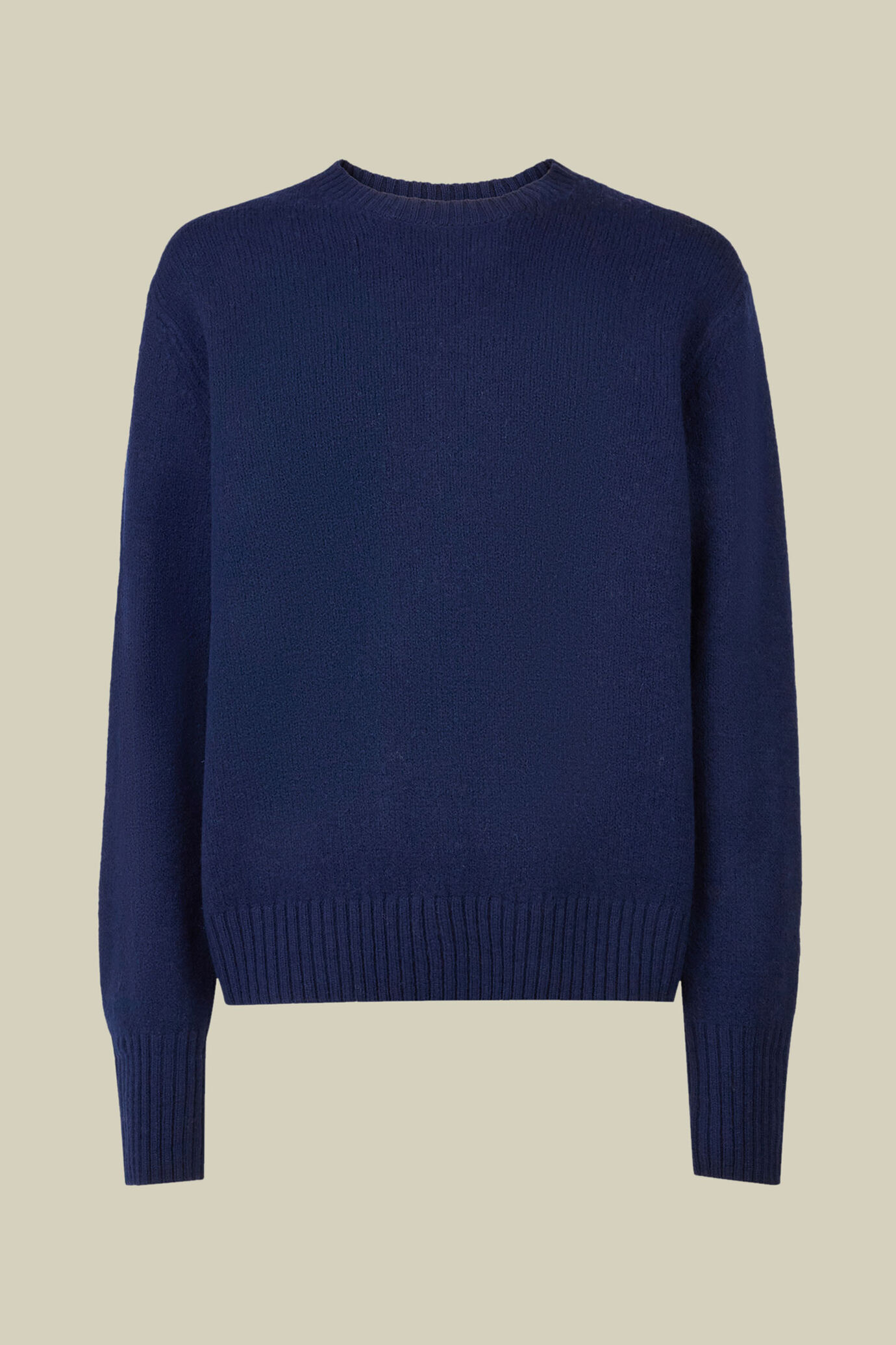 Pull homme à col rond, 100% laine, coupe classique image number 4