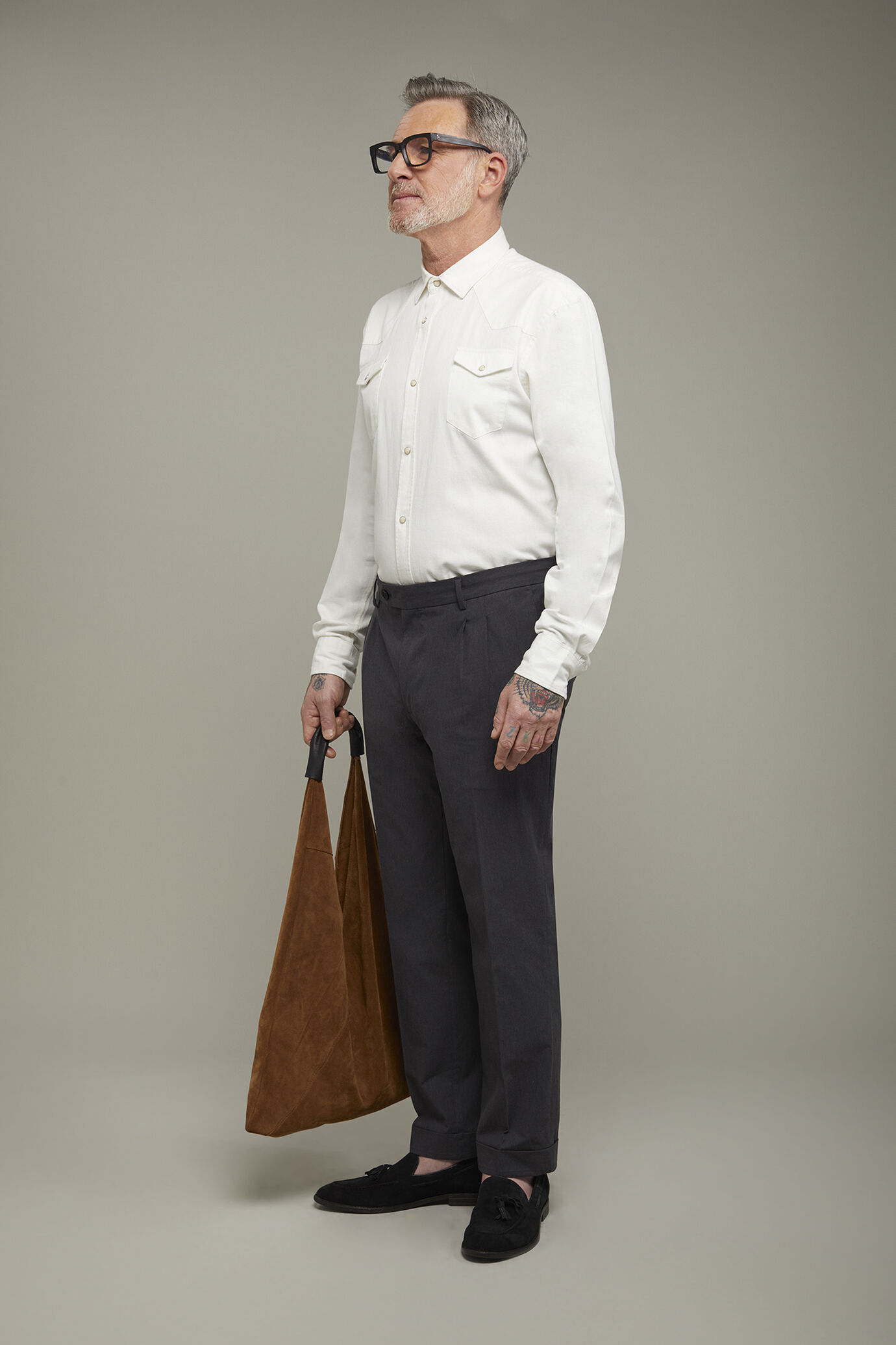Herren-Freizeithemd mit klassischem Kragen aus 100 % Baumwoll-Denim in bequemer Passform image number 1