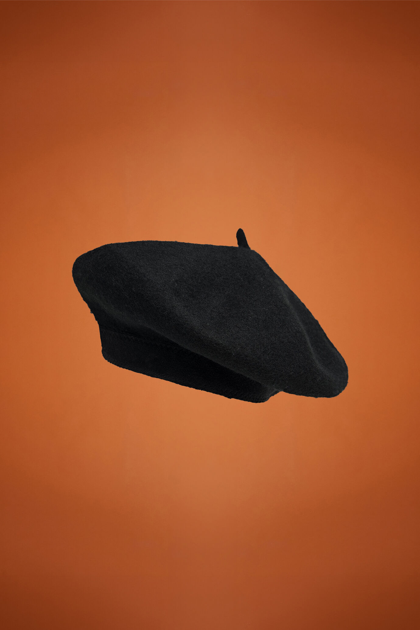 Women's beret 100% plain wool image number 0