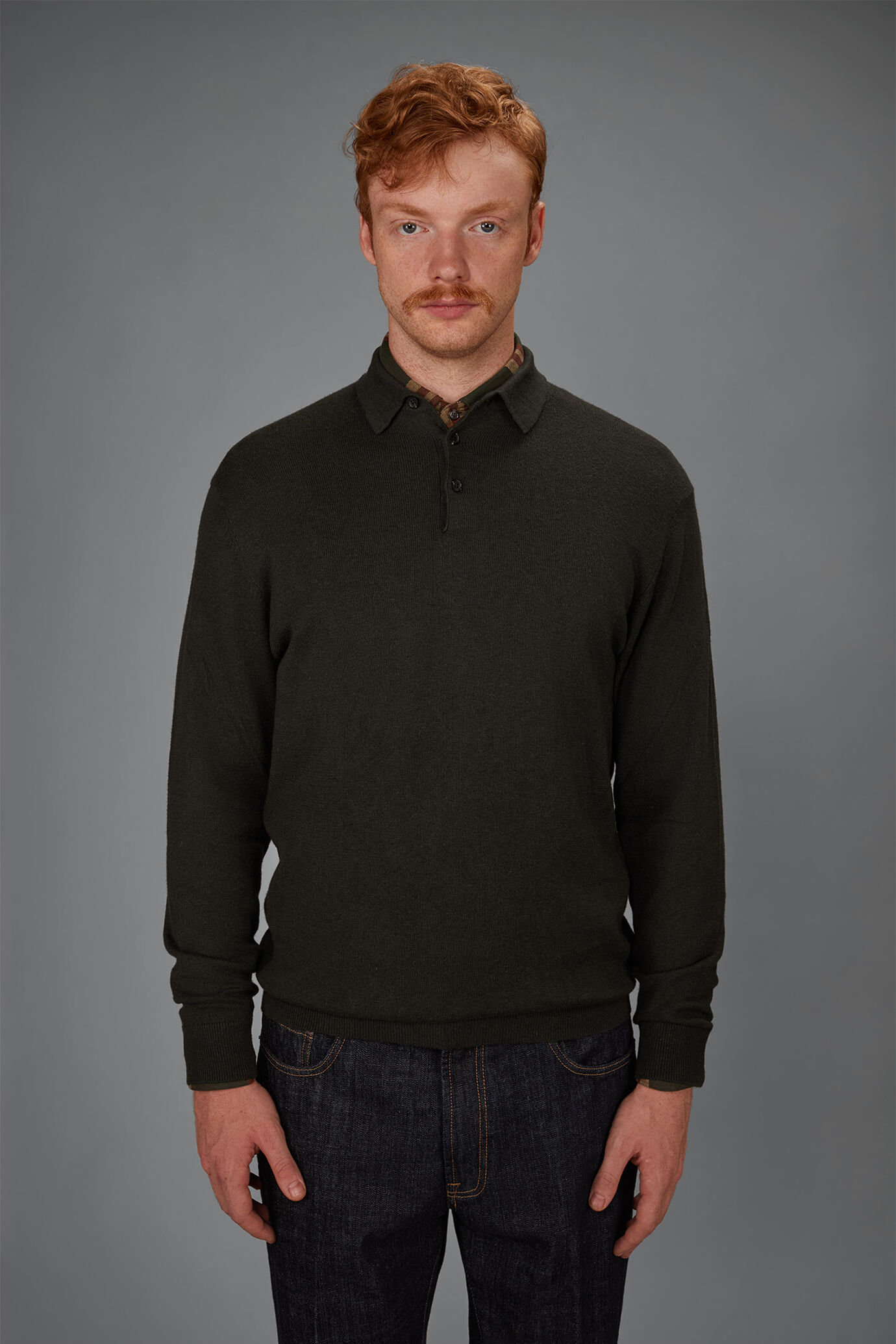 Herren-Polo aus Woll-Baumwollmischung Regular Fit image number 1