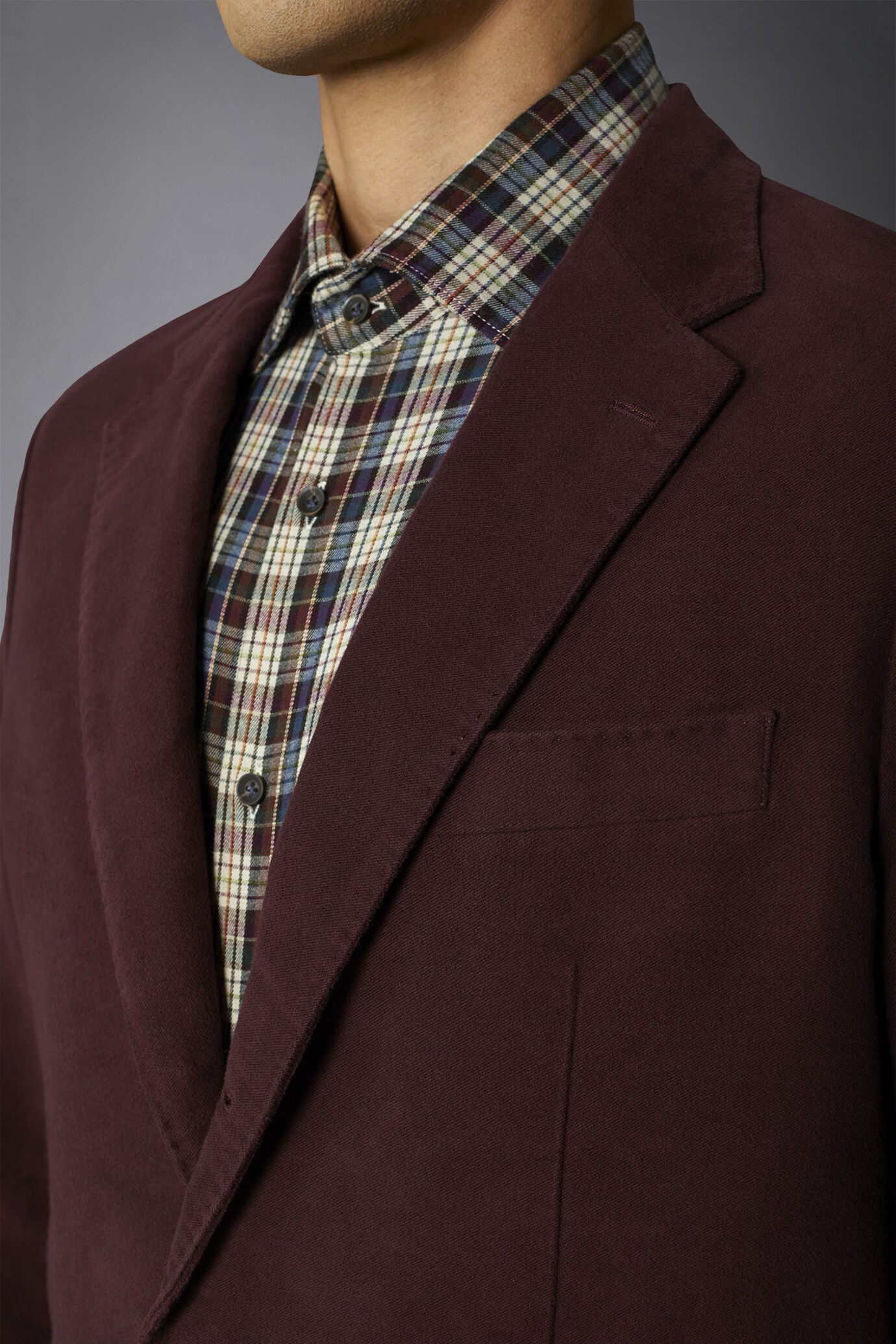 Giacca uomo monopetto in tessuto fustagno tinta unita regular fit image number 3