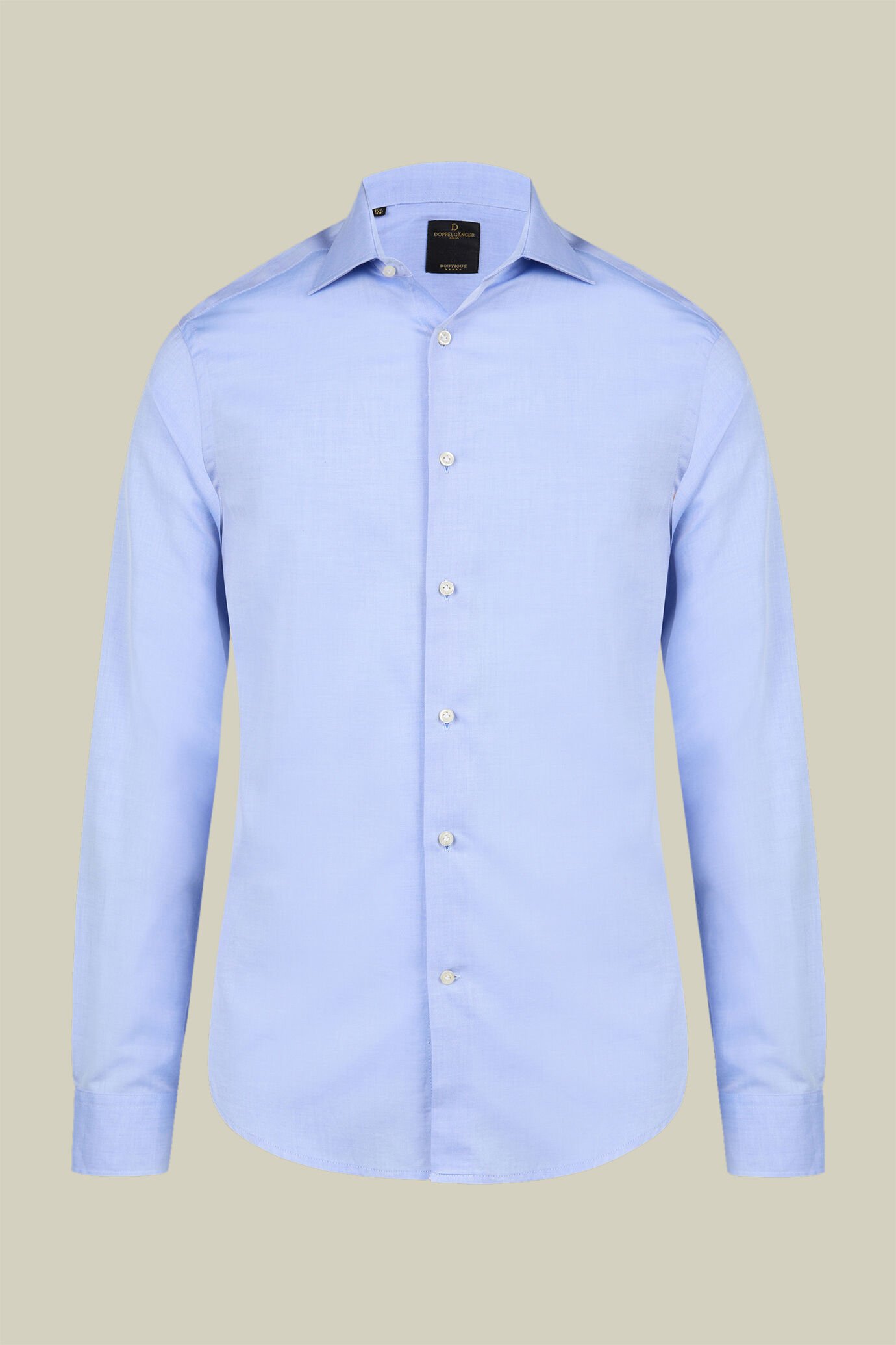 Camicia classica uomo collo francese tinta unita twill image number 4