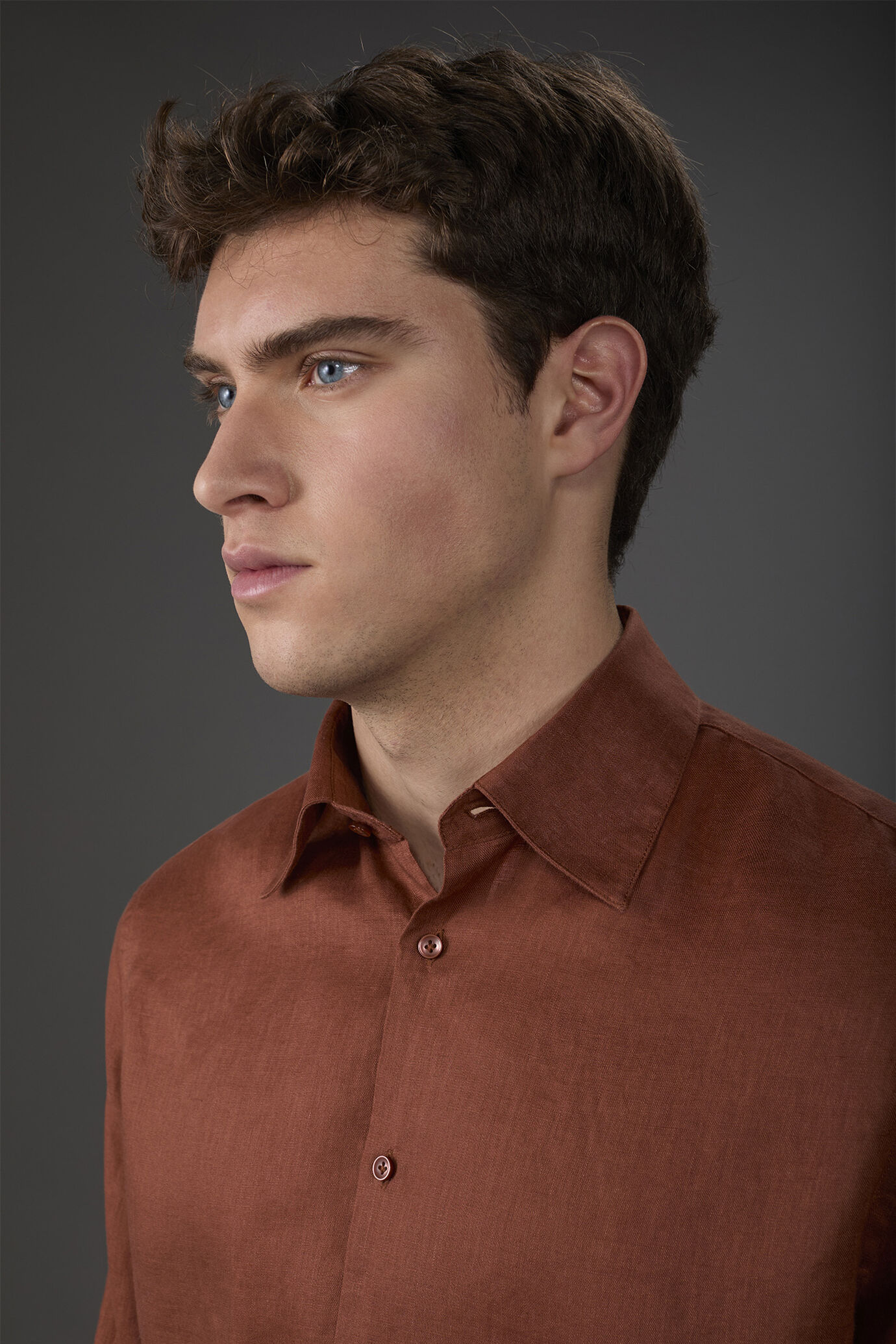 Camicia uomo casual collo classico 100% lino image number 1