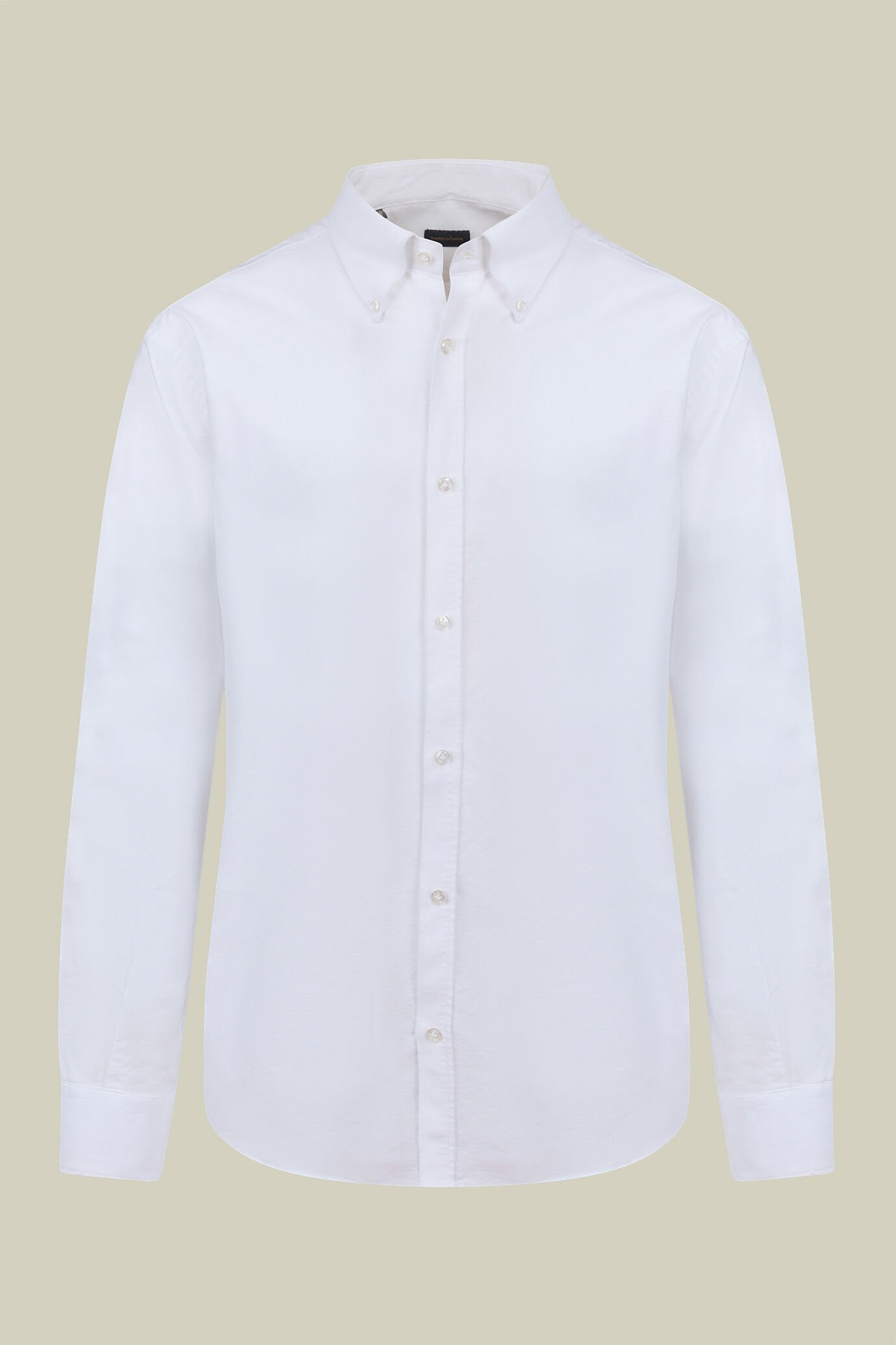 Einfarbiges Herren-Freizeithemd mit Button-Down-Kragen aus 100 % gestreifter, extrem leichter Oxford-Baumwolle in bequemer Passform image number 4