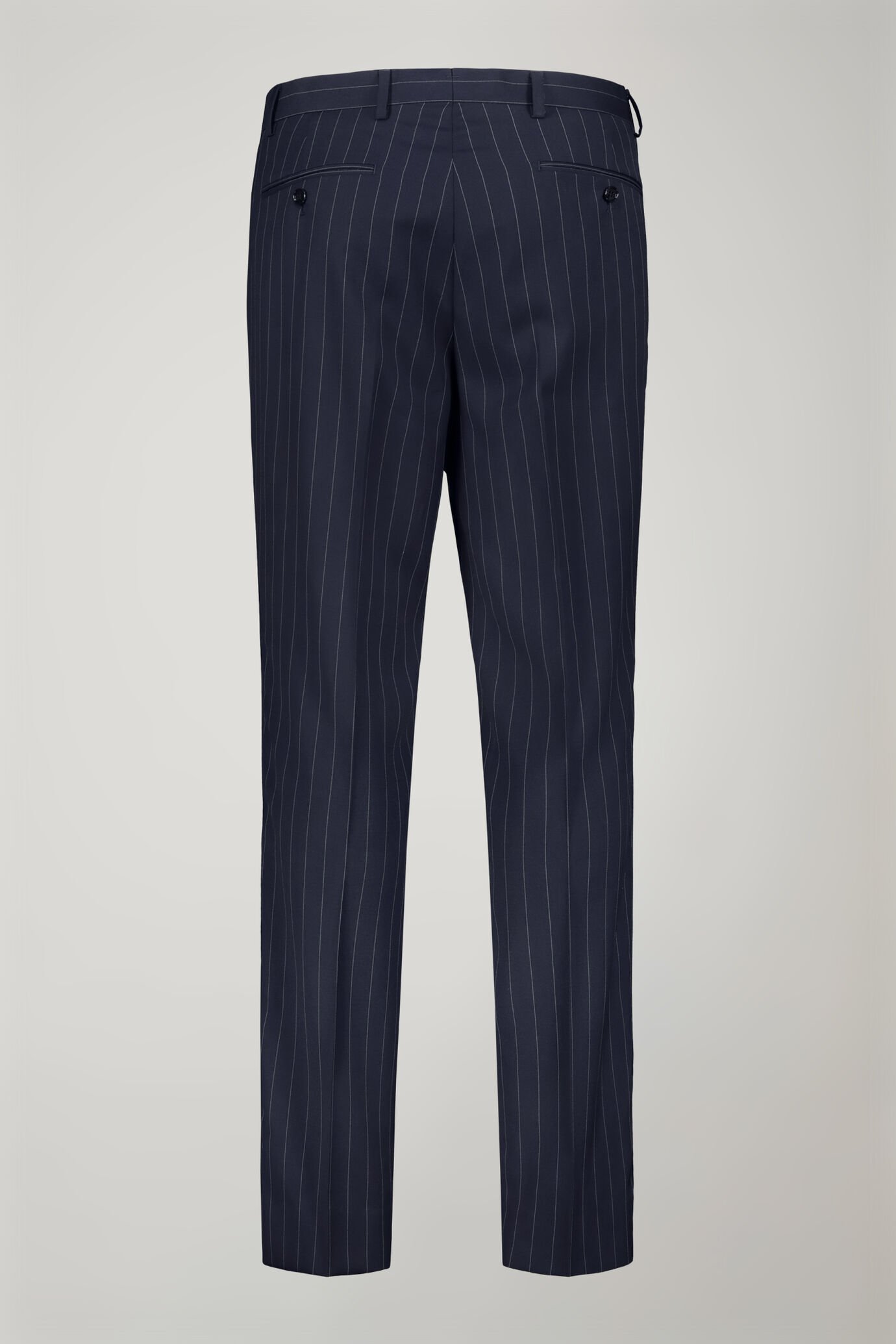 Abito uomo Wool Blend monopetto tessuto con disegno gessato regular fit image number 8