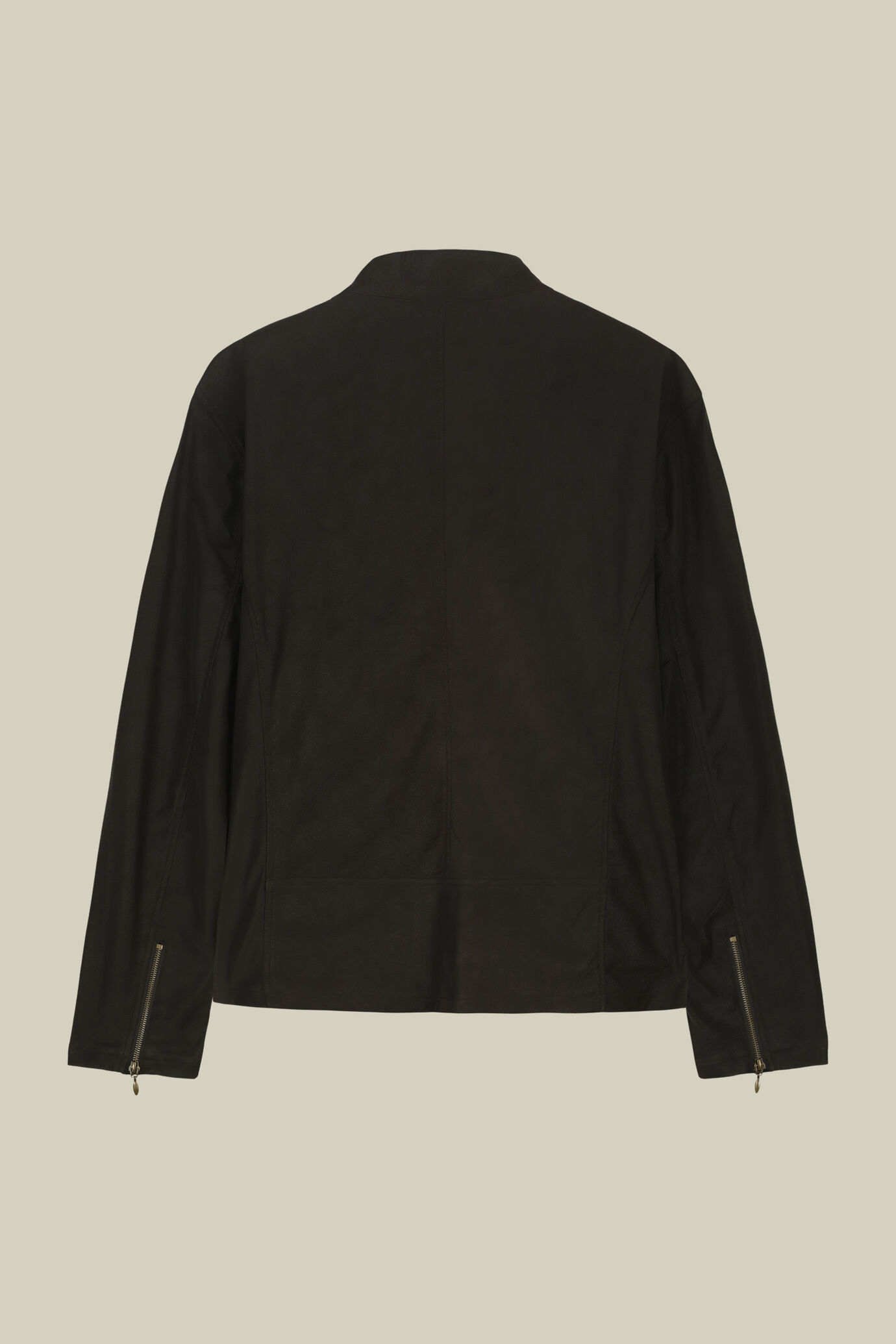 Gefütterte Herren-Bikerjacke aus Kunstleder mit Mandarinkragen image number 5